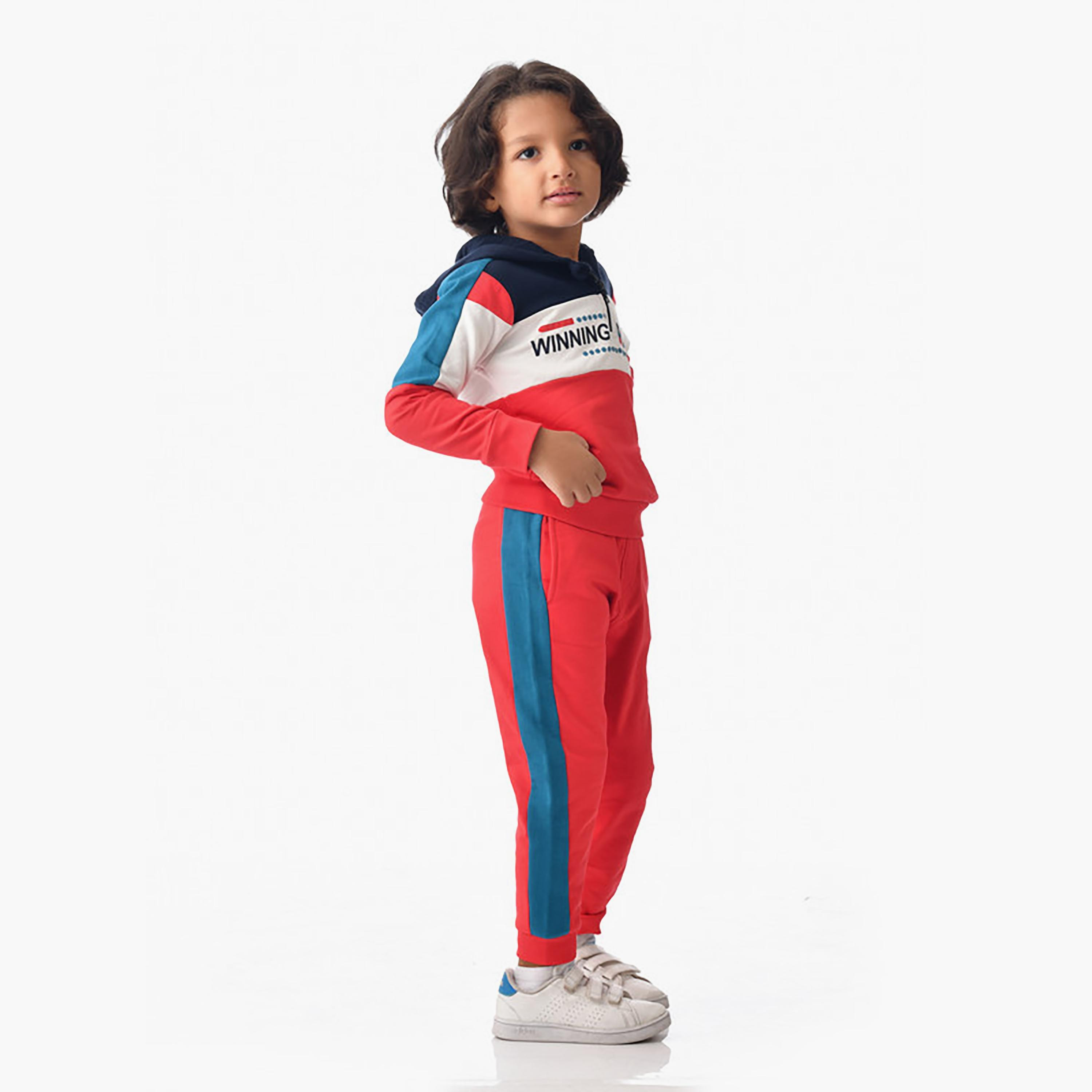 Victor and Jane 2-Piece Printed Long Sleeves Hoodie with Joggers-baby-boys-clothing-winterwear-setsandcoords-image-2