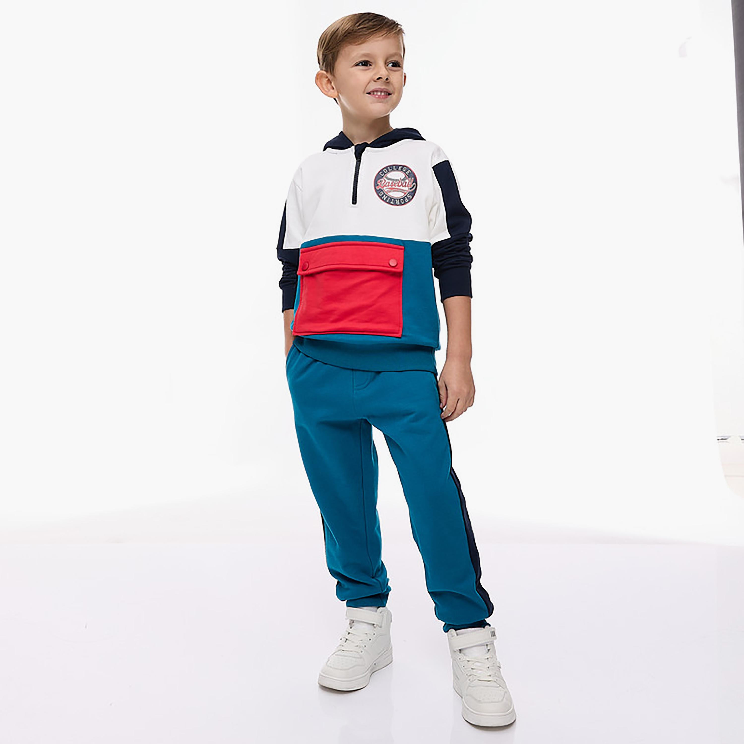 Victor and Jane 2-Piece Printed Long Sleeves Hoodie with Joggers-baby-boys-clothing-winterwear-setsandcoords-image-2