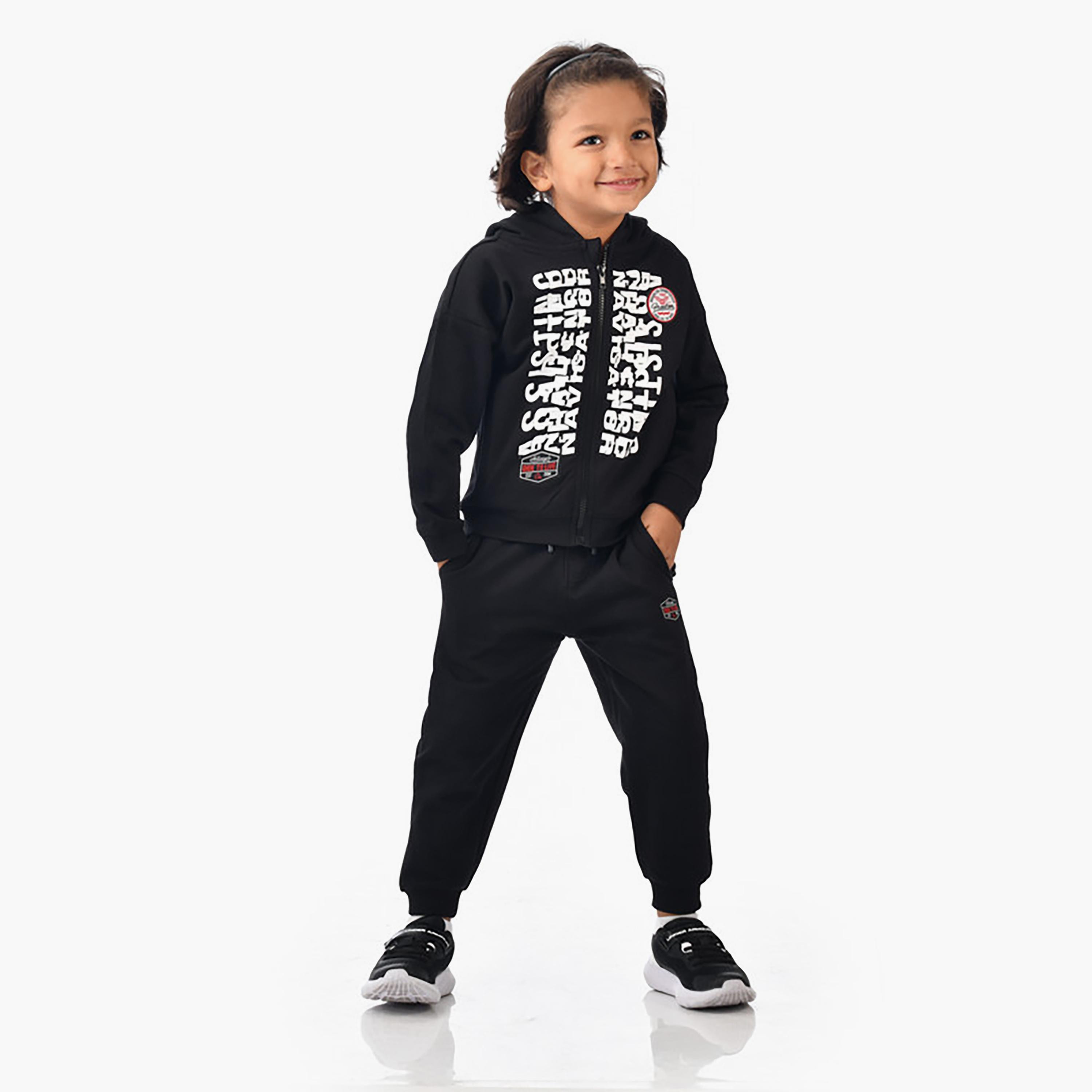 Victor and Jane 2-Piece Printed Long Sleeves Hoodie with Joggers-boys-clothing-setsandcoords-image-2