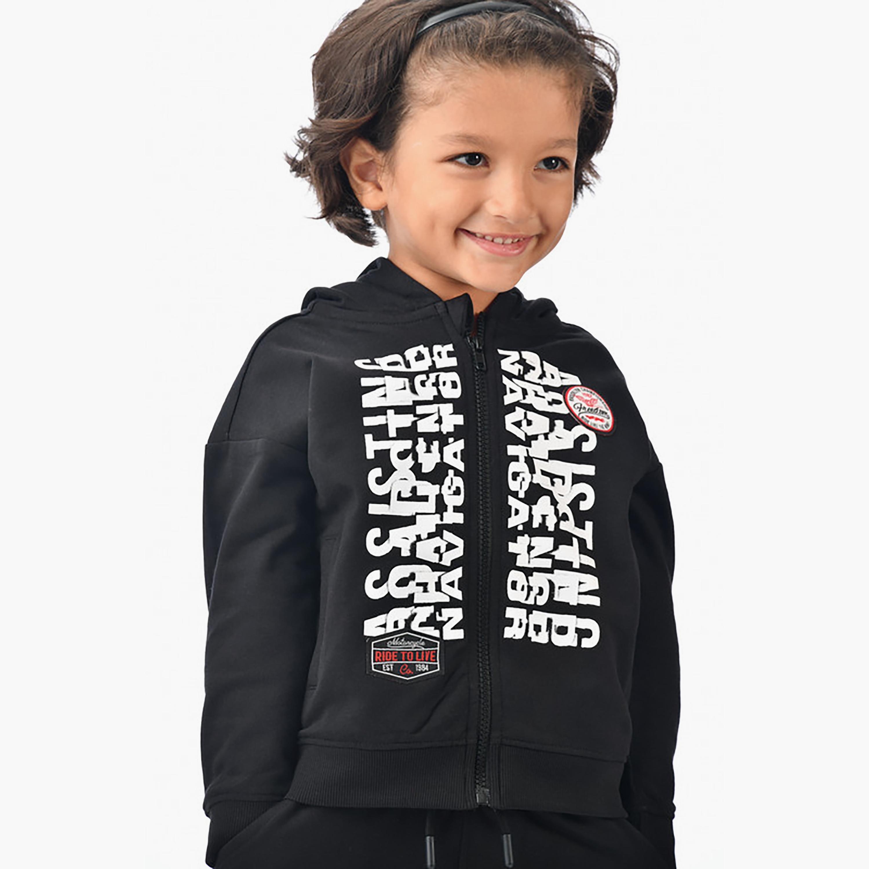 Victor and Jane 2-Piece Printed Long Sleeves Hoodie with Joggers-boys-clothing-setsandcoords-image-3