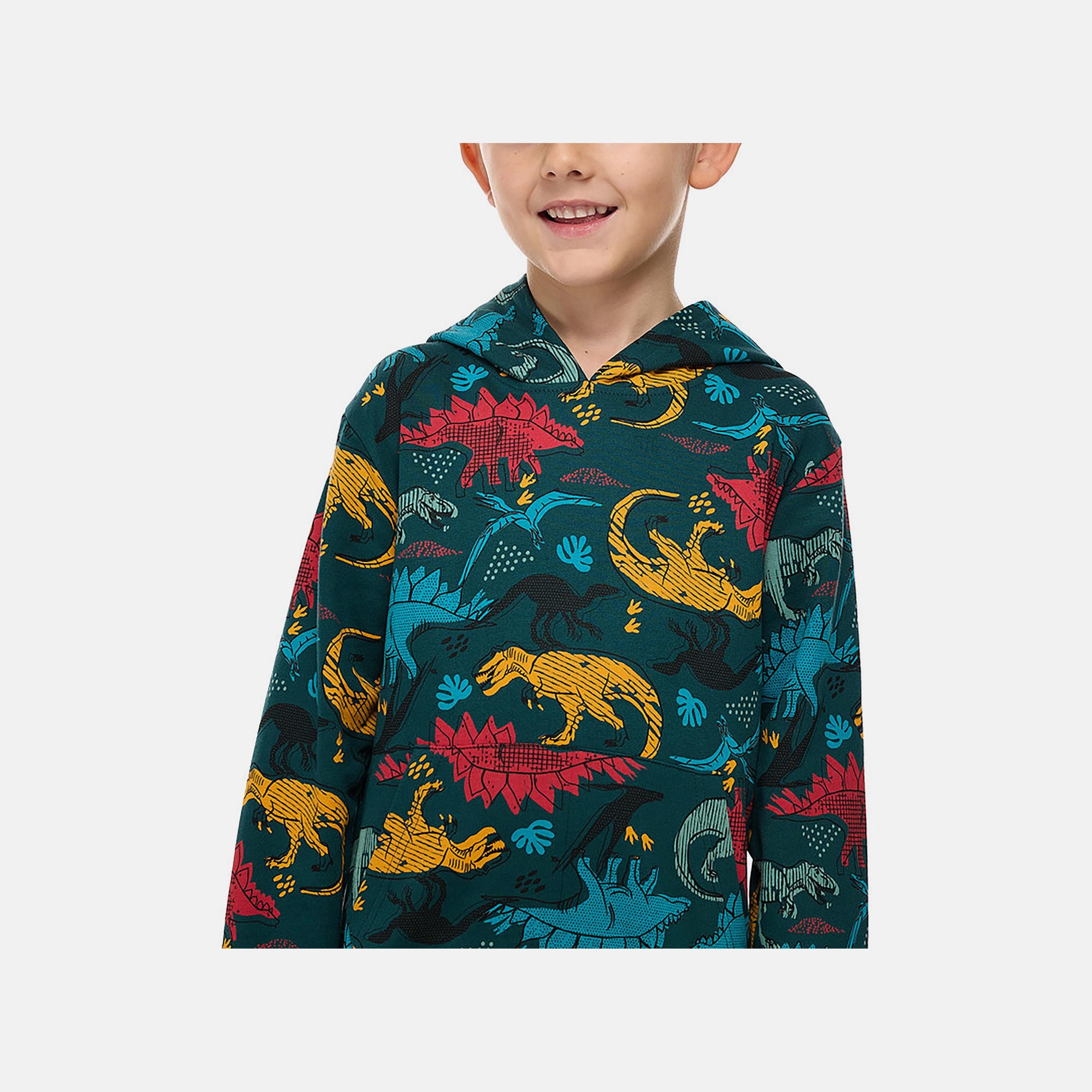 هودي بأكمام طويلة مطبوع مع بنطلون ركض قطعتين من فيكتور اند جين-cpkids-clothing-boys-winterwear-sets-image-5