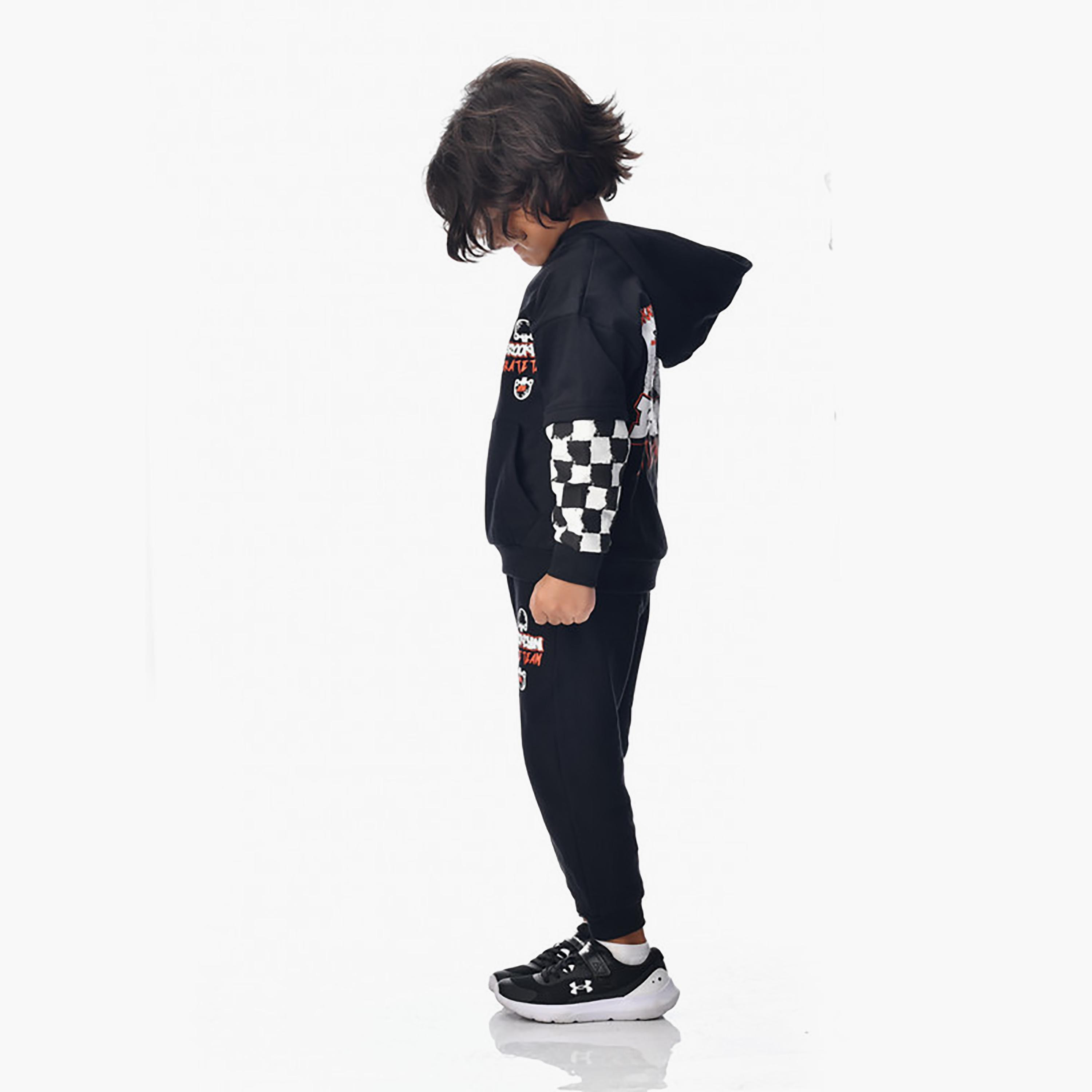 هودي بأكمام طويلة مطبوع مع بنطلون ركض قطعتين من فيكتور اند جين-boys-clothing-setsandcoords-image-2