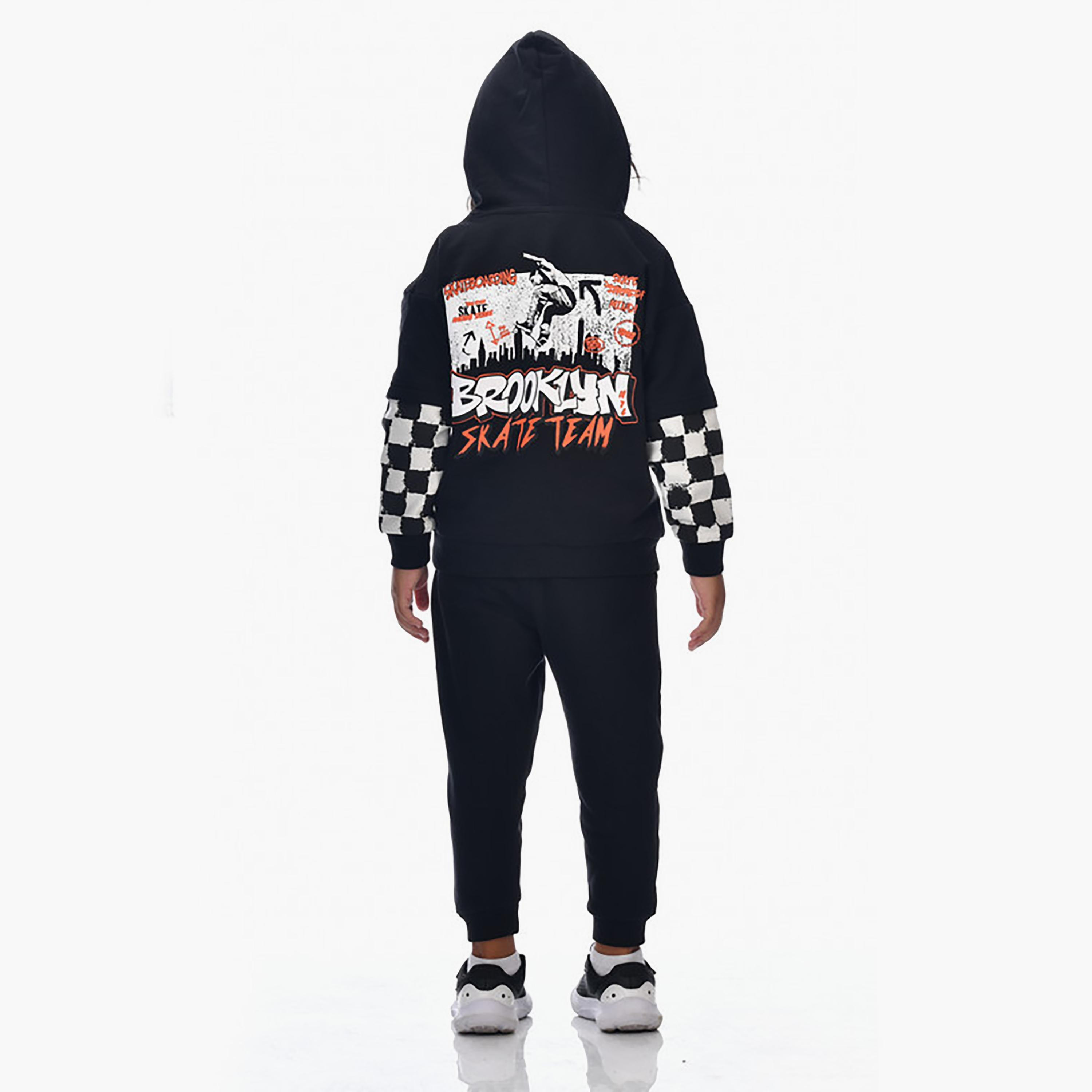 Victor and Jane 2-Piece Printed Long Sleeves Hoodie with Joggers-boys-clothing-setsandcoords-image-3