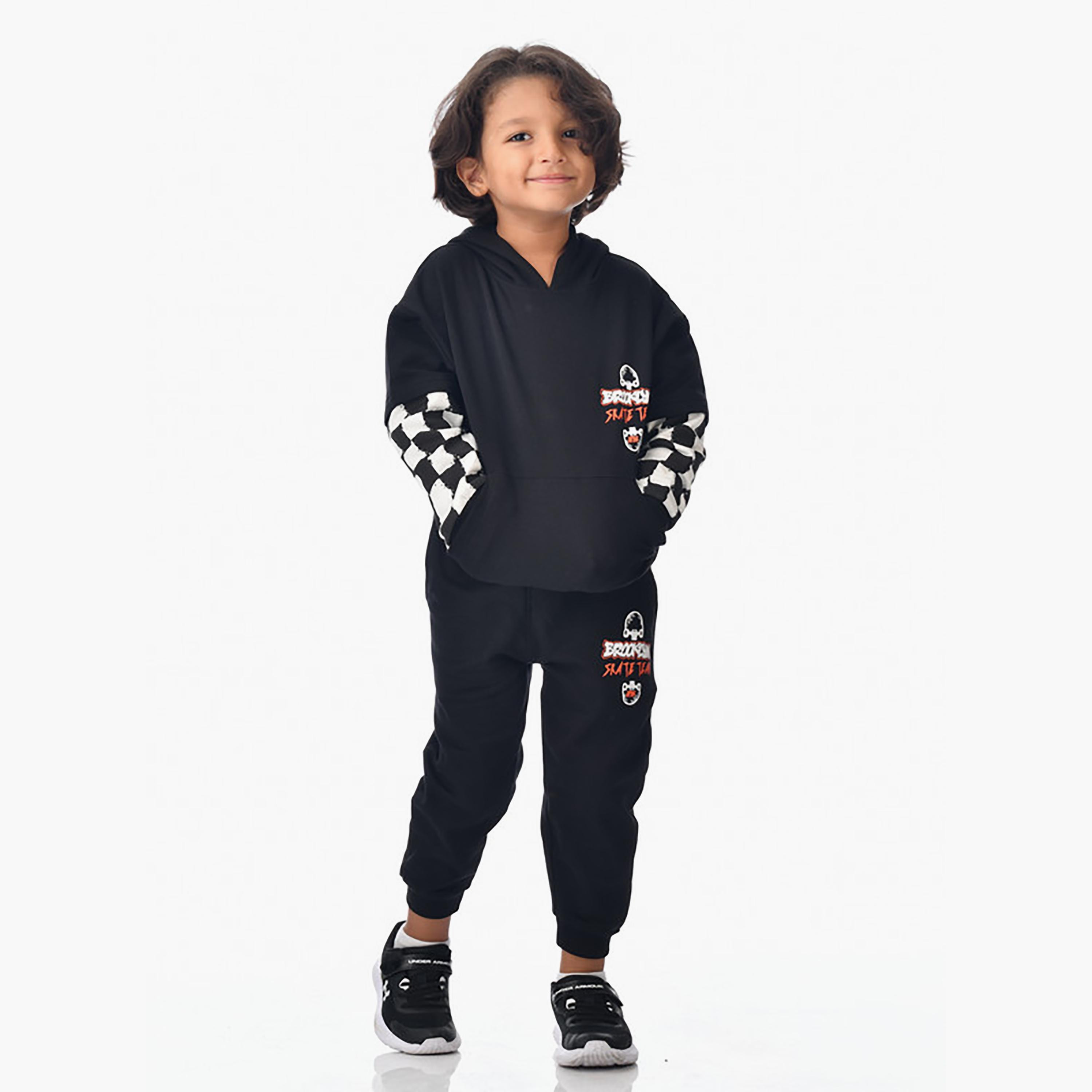 Victor and Jane 2-Piece Printed Long Sleeves Hoodie with Joggers-boys-clothing-setsandcoords-image-4