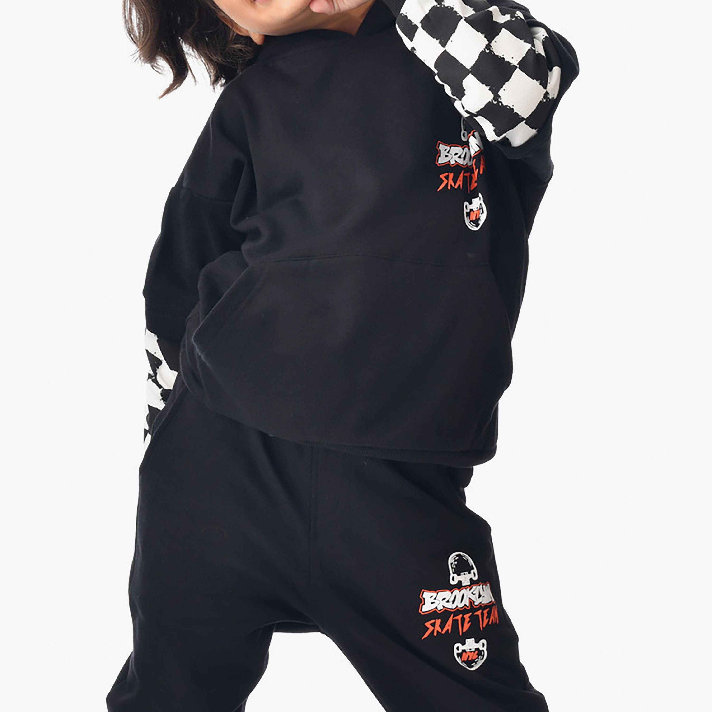 Victor and Jane 2-Piece Printed Long Sleeves Hoodie with Joggers-boys-clothing-setsandcoords-image-5