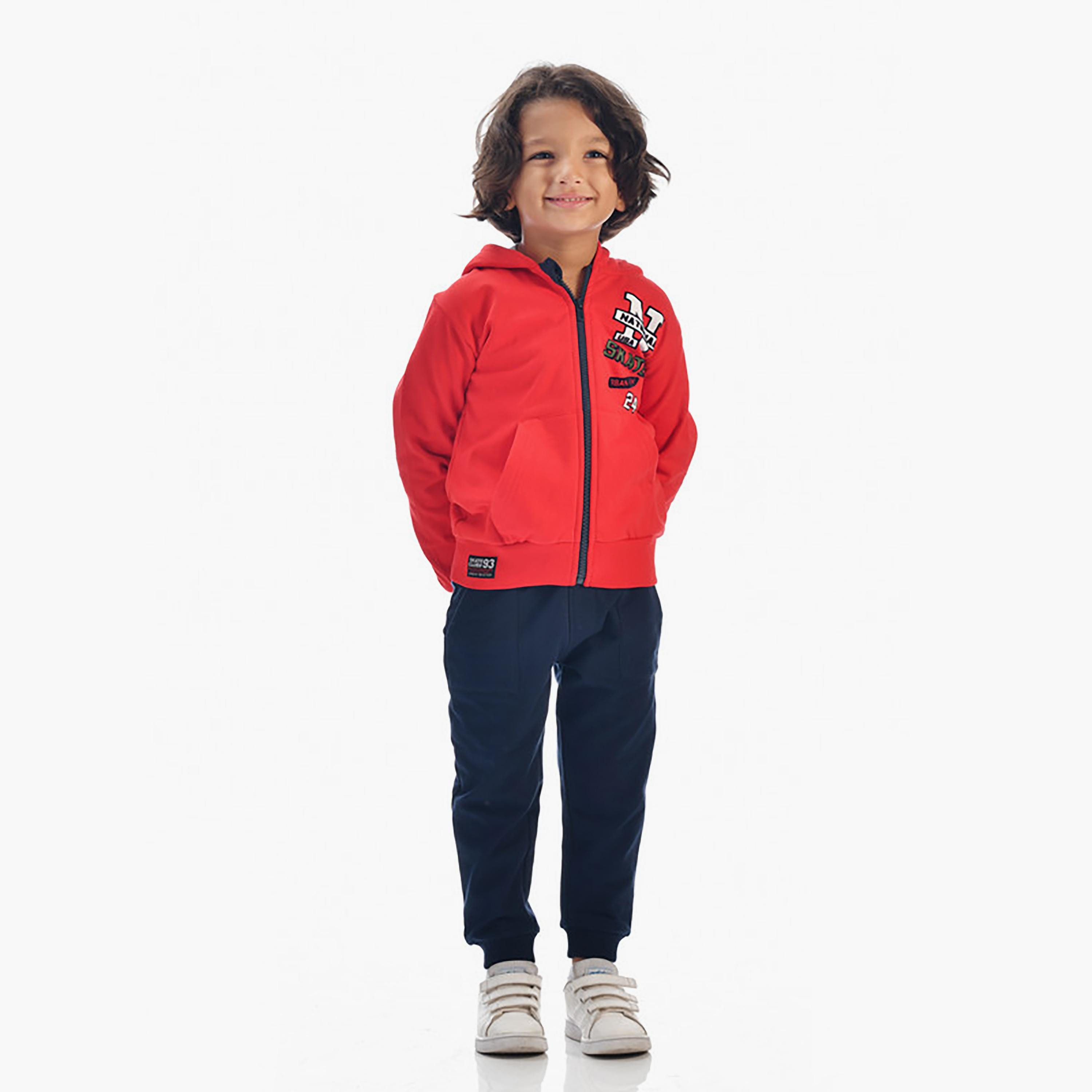 Victor and Jane 2-Piece Printed Long Sleeves Hoodie with Joggers-baby-boys-clothing-winterwear-setsandcoords-image-1