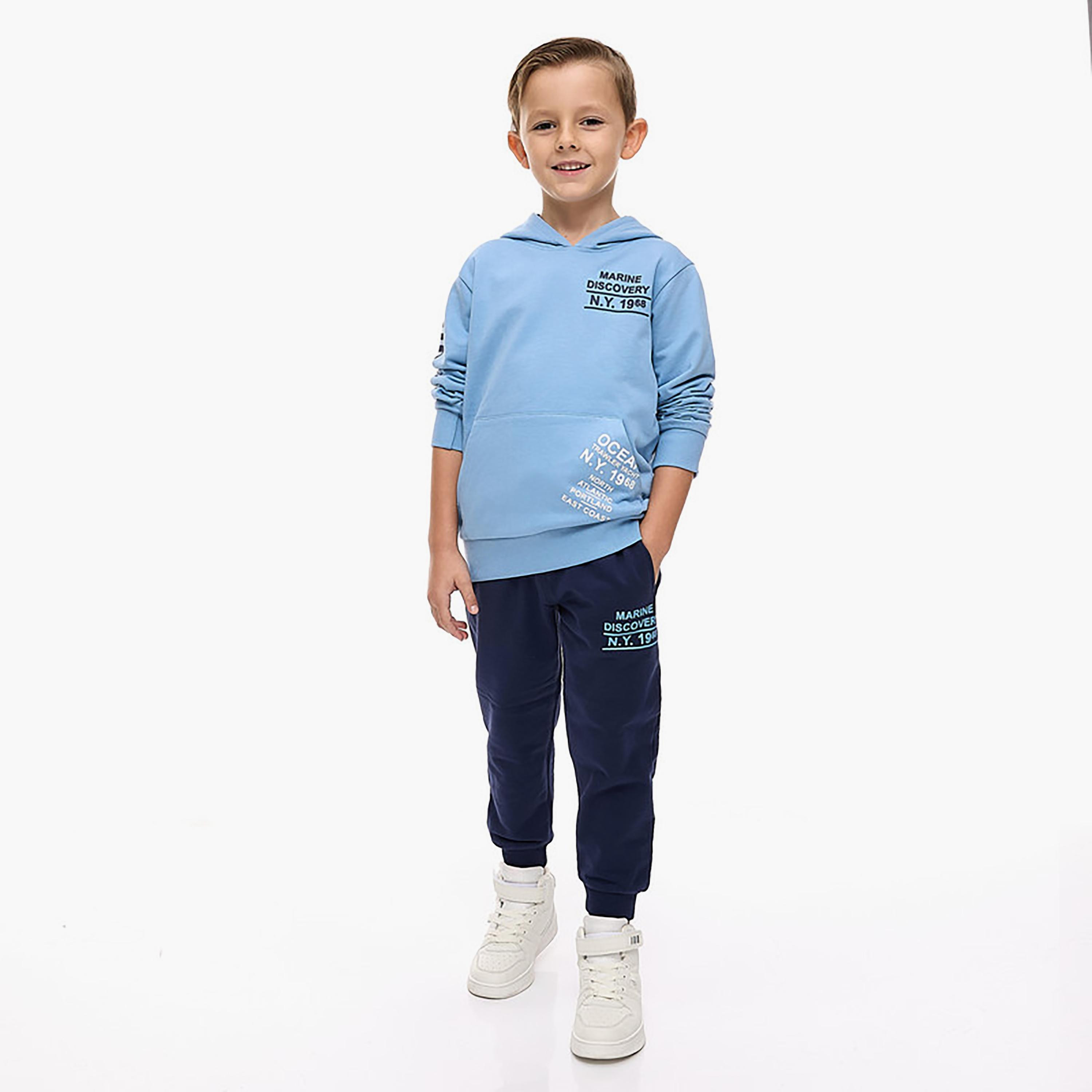 Victor and Jane 2-Piece Printed Long Sleeves Hoodie with Joggers-boys-clothing-setsandcoords-image-1