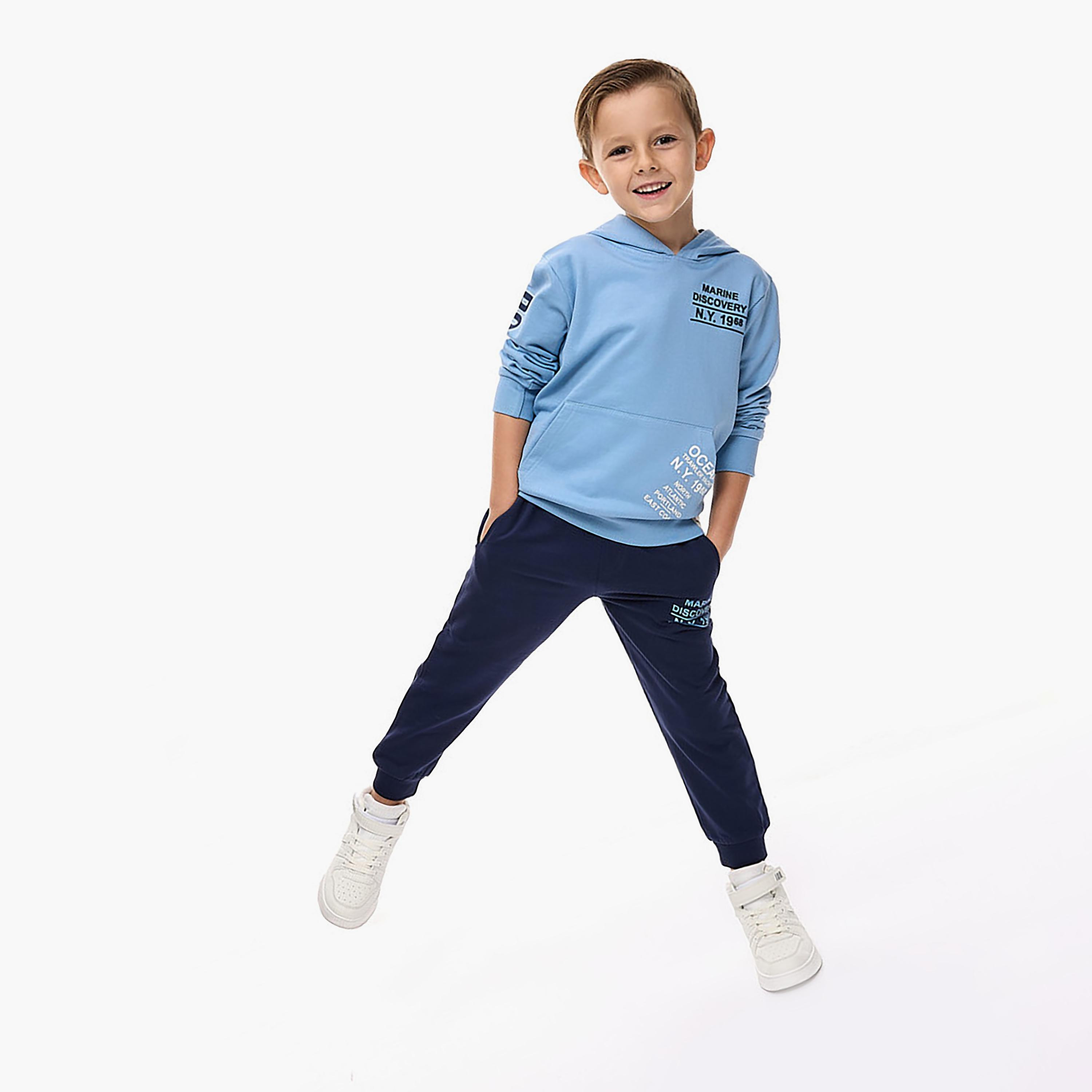 Victor and Jane 2-Piece Printed Long Sleeves Hoodie with Joggers-boys-clothing-setsandcoords-image-2