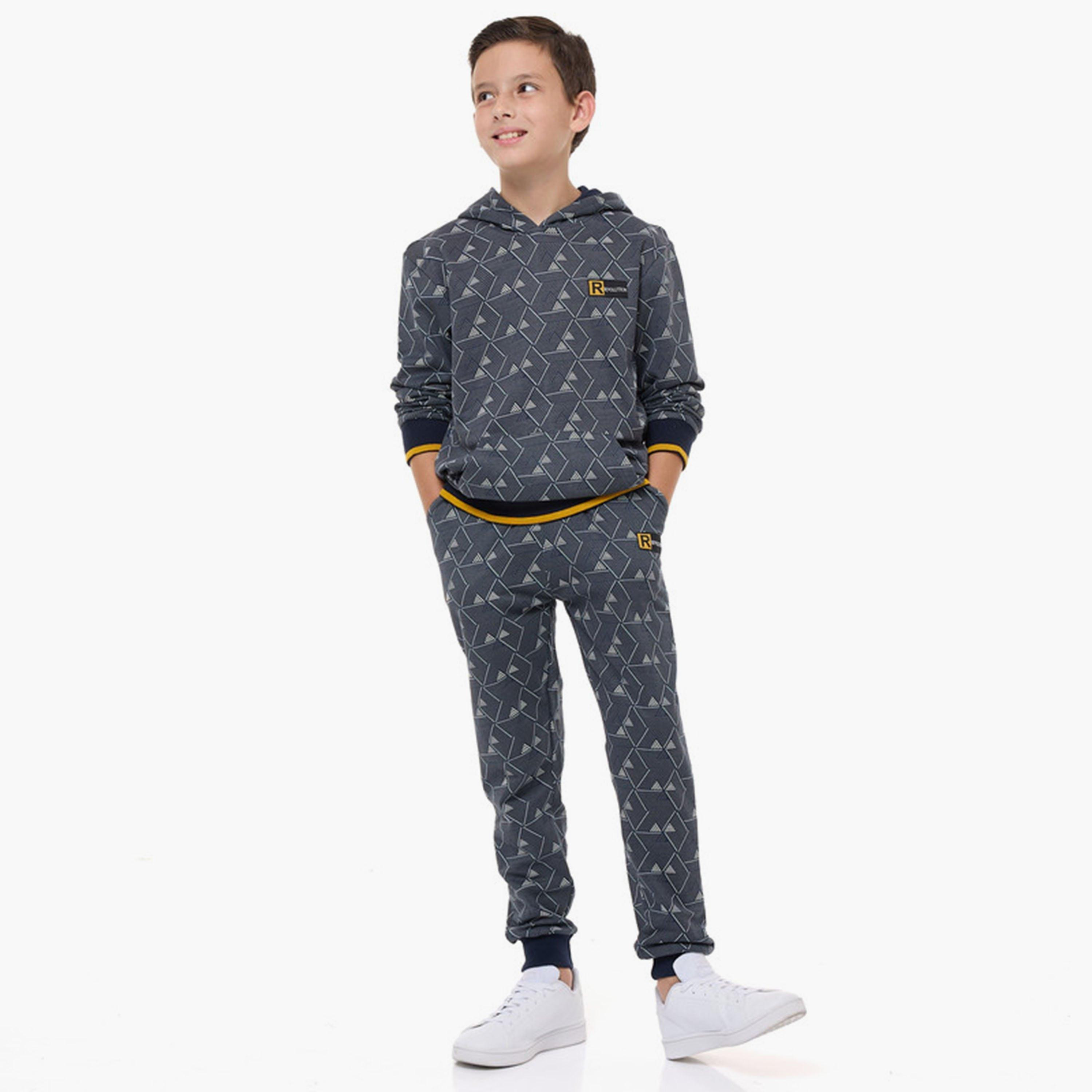 Victor and Jane 2-Piece Printed Long Sleeves Hoodie with Joggers-boys-clothing-setsandcoords-image-1