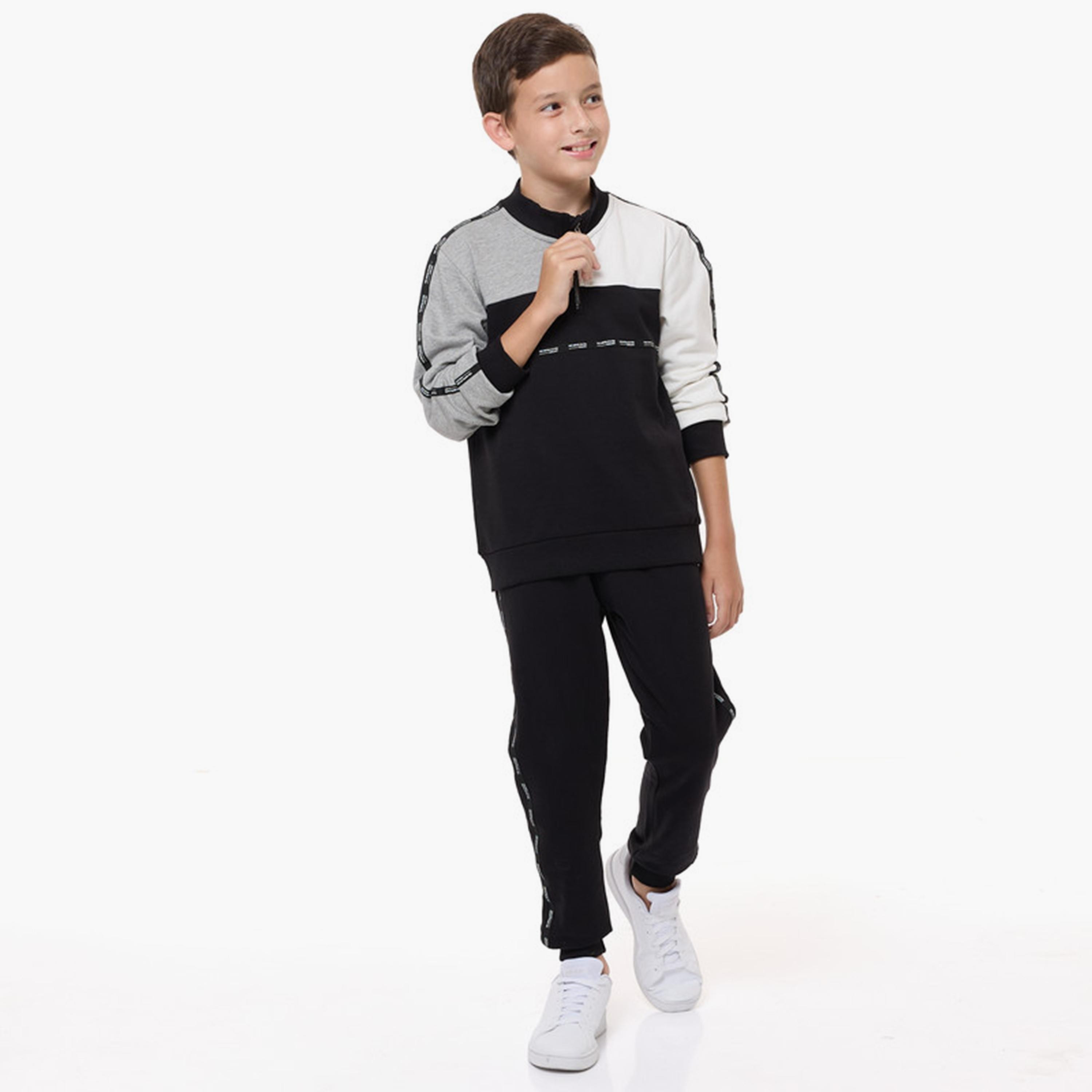جاكيت بأكمام طويلة وبنطال ركض قطعتين من فيكتور اند جين-baby-boys-clothing-winterwear-setsandcoords-image-2