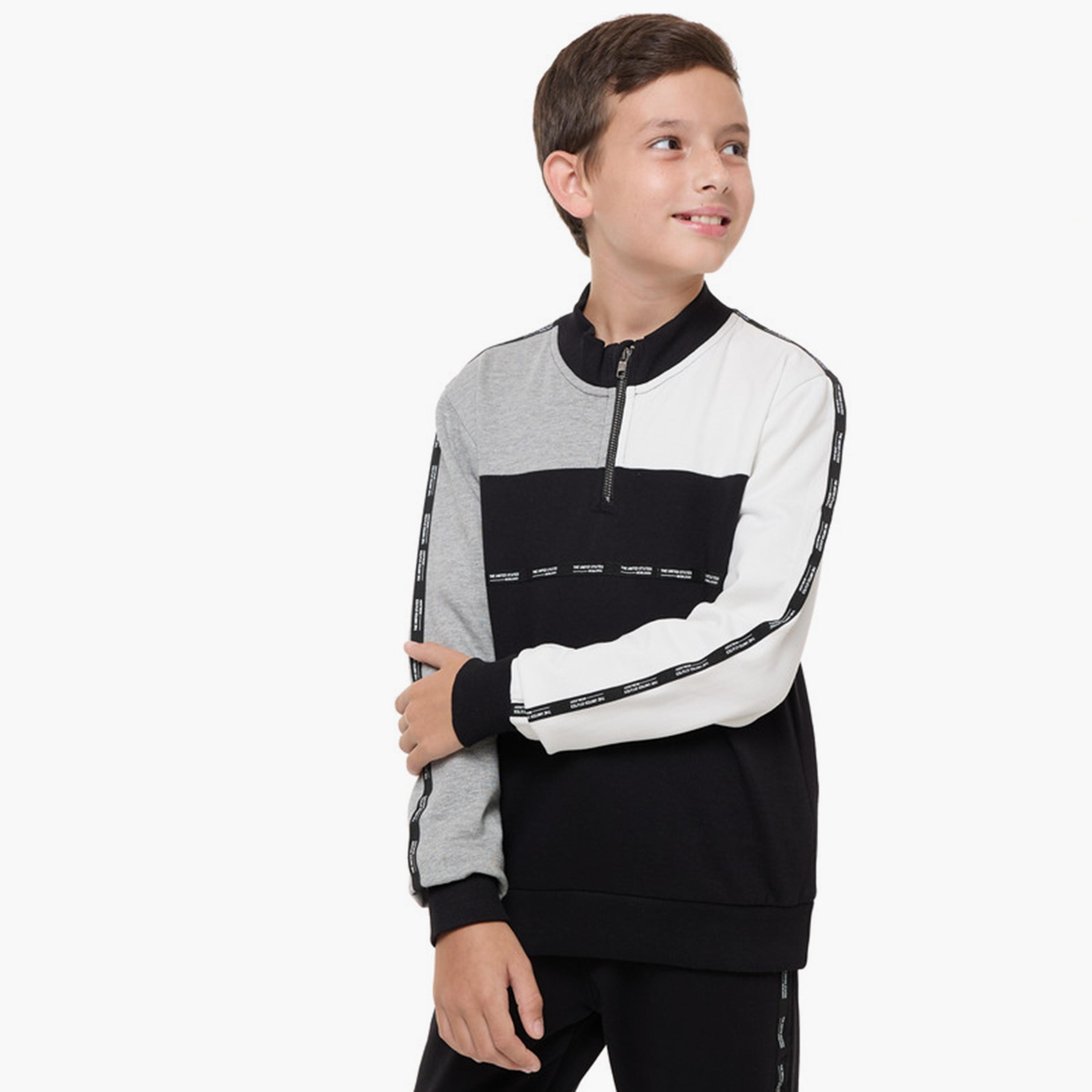 جاكيت بأكمام طويلة وبنطال ركض قطعتين من فيكتور اند جين-baby-boys-clothing-winterwear-setsandcoords-image-4
