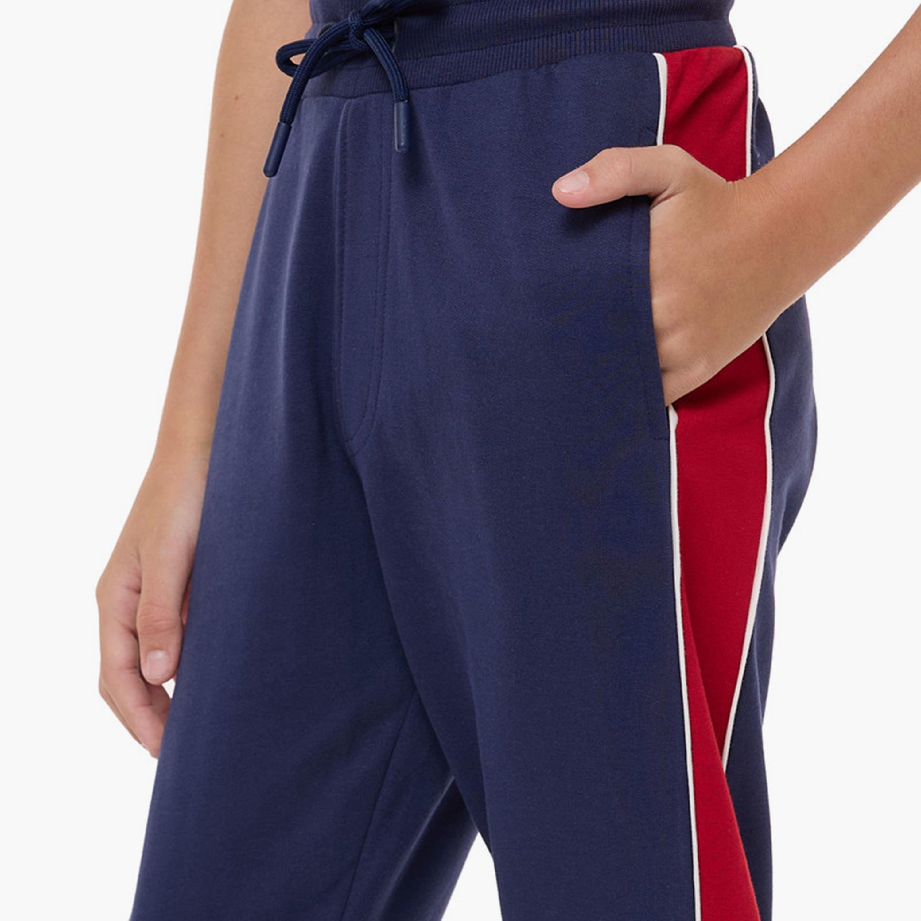 هودي ملون بأكمام طويلة مع بنطال ركض قطعتين من فيكتور اند جين-baby-boys-clothing-winterwear-setsandcoords-image-1