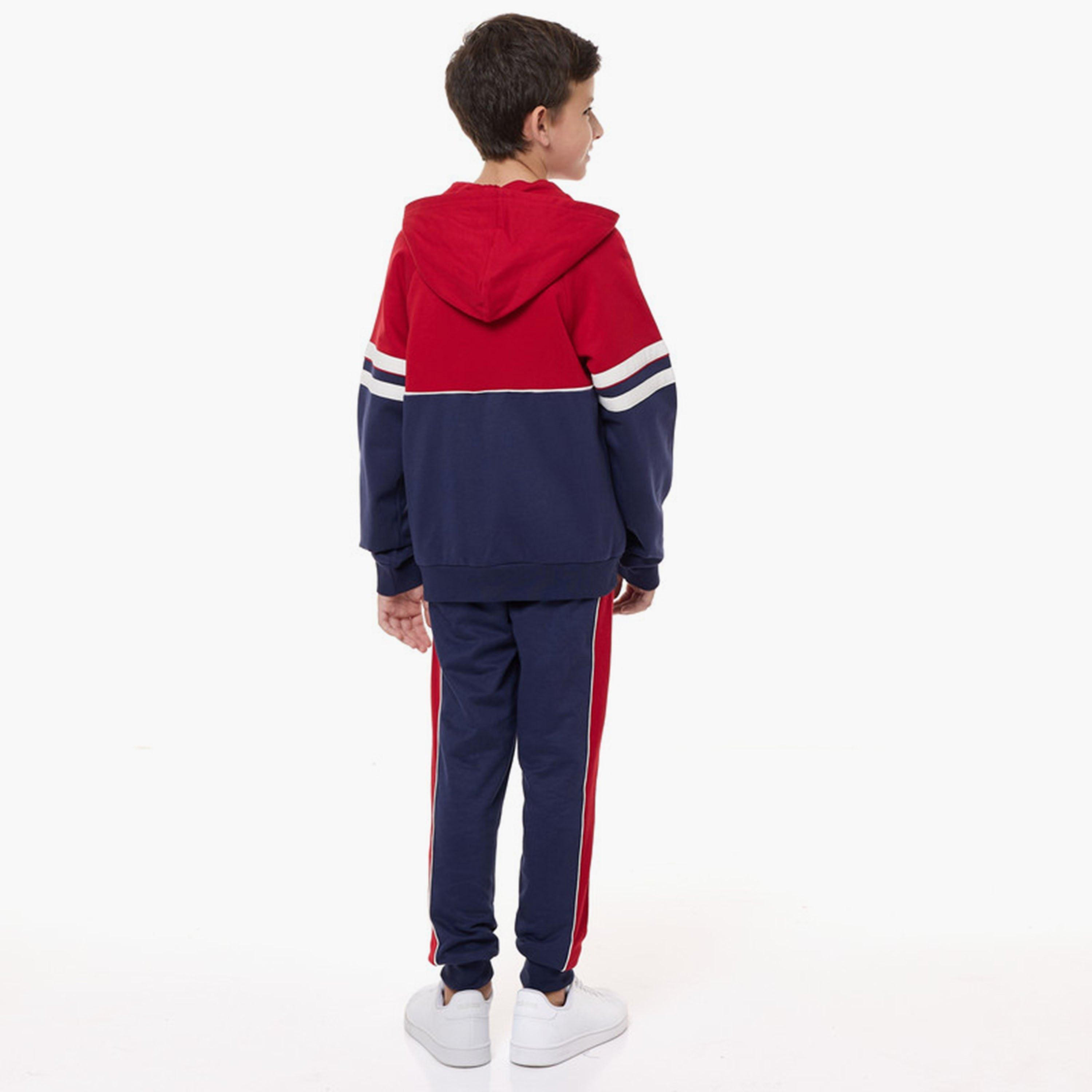 Victor and Jane 2-Piece Colour Block Long Sleeves Jacket with Joggers-baby-boys-clothing-winterwear-setsandcoords-image-3