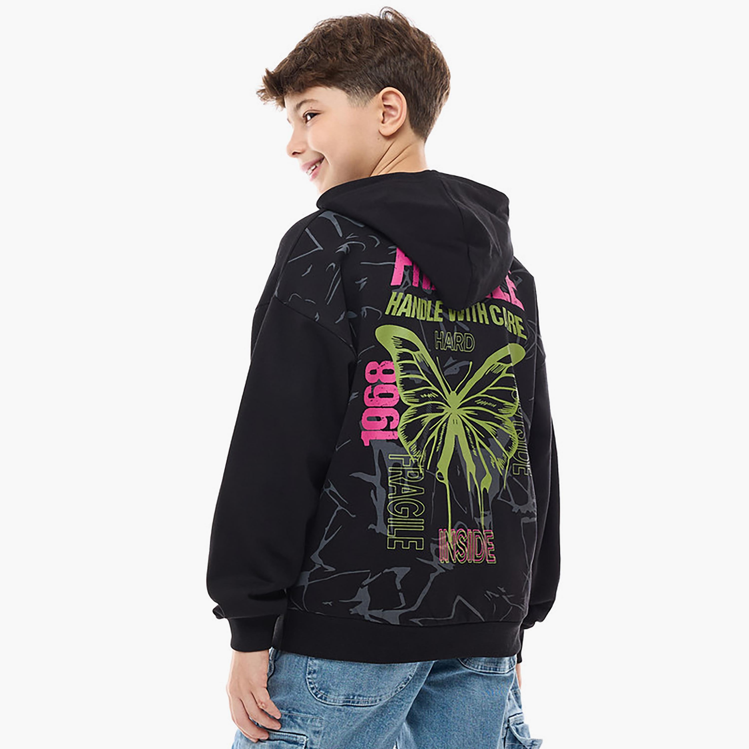 هودي بأكمام طويلة مطبوع من فيكتور اند جين-boys-clothing-sweatshirts-image-2