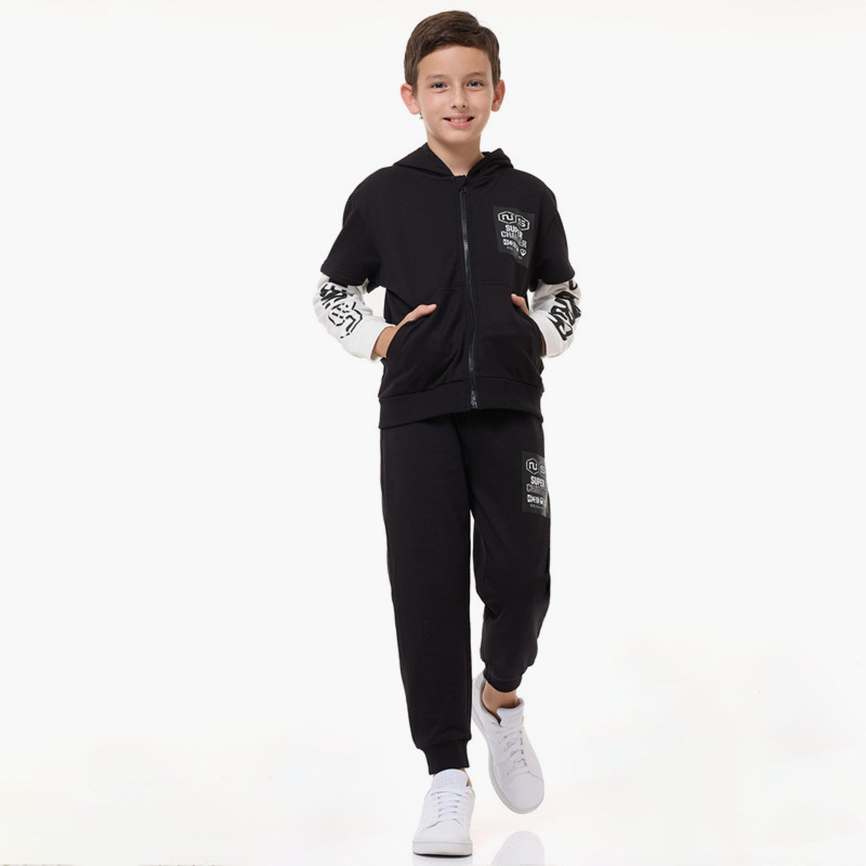 Victor and Jane 2-Piece Printed Long Sleeves Jacket with Joggers-baby-boys-clothing-winterwear-setsandcoords-image-1