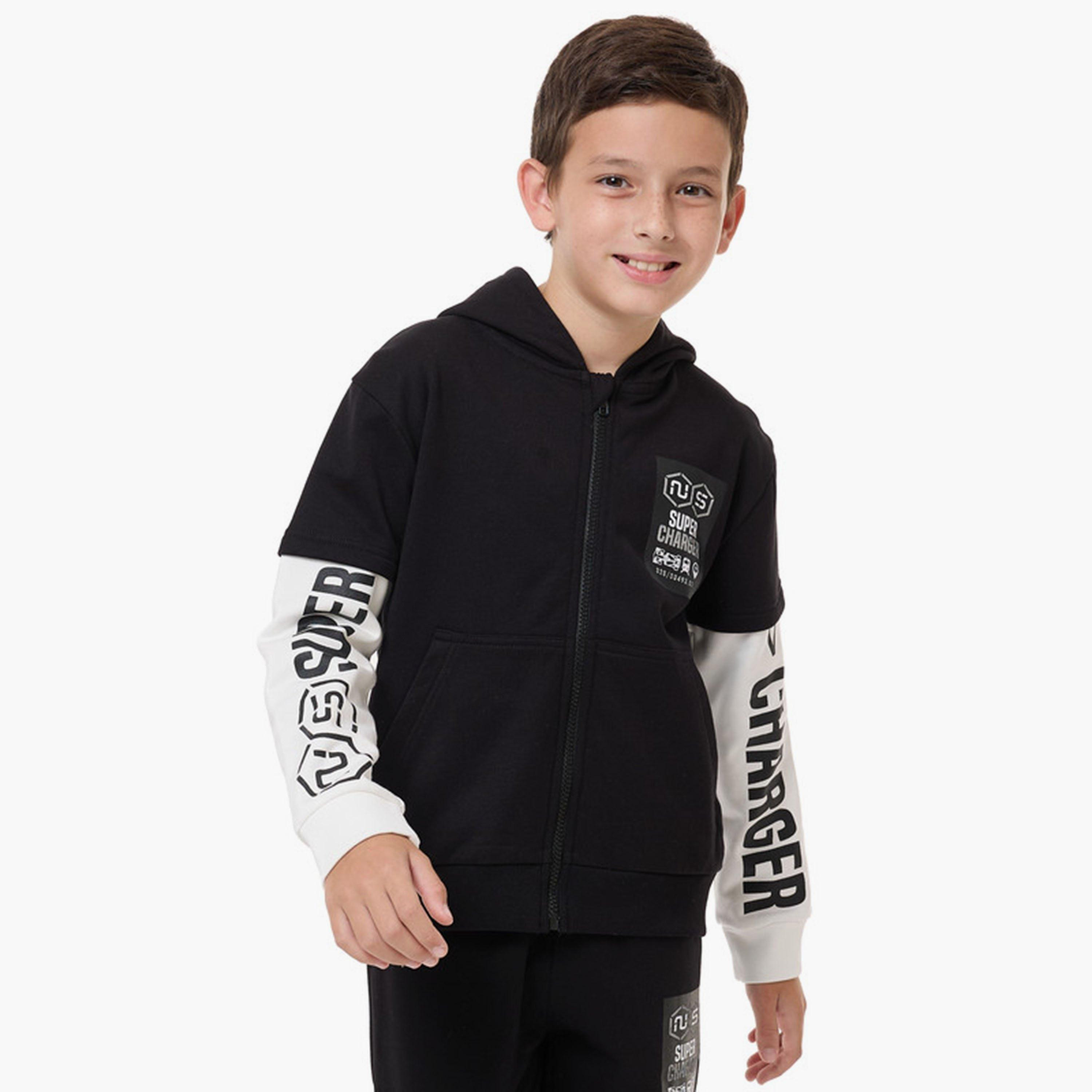 جاكيت بأكمام طويلة وبنطال ركض قطعتين من فيكتور اند جين-baby-boys-clothing-winterwear-setsandcoords-image-4