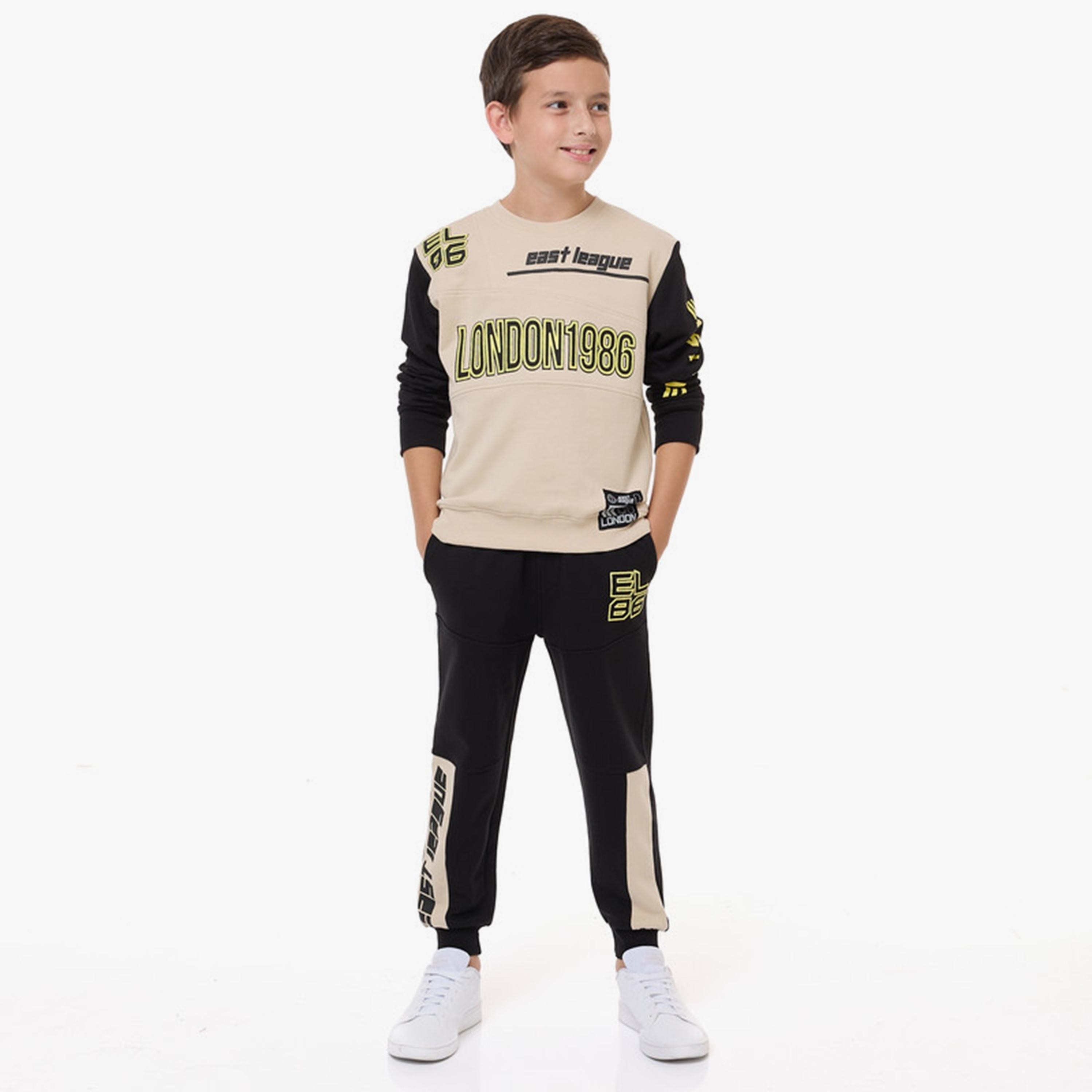 Victor and Jane 2-Piece Printed Long Sleeves Sweatshirt with Joggers-baby-boys-clothing-winterwear-setsandcoords-image-1