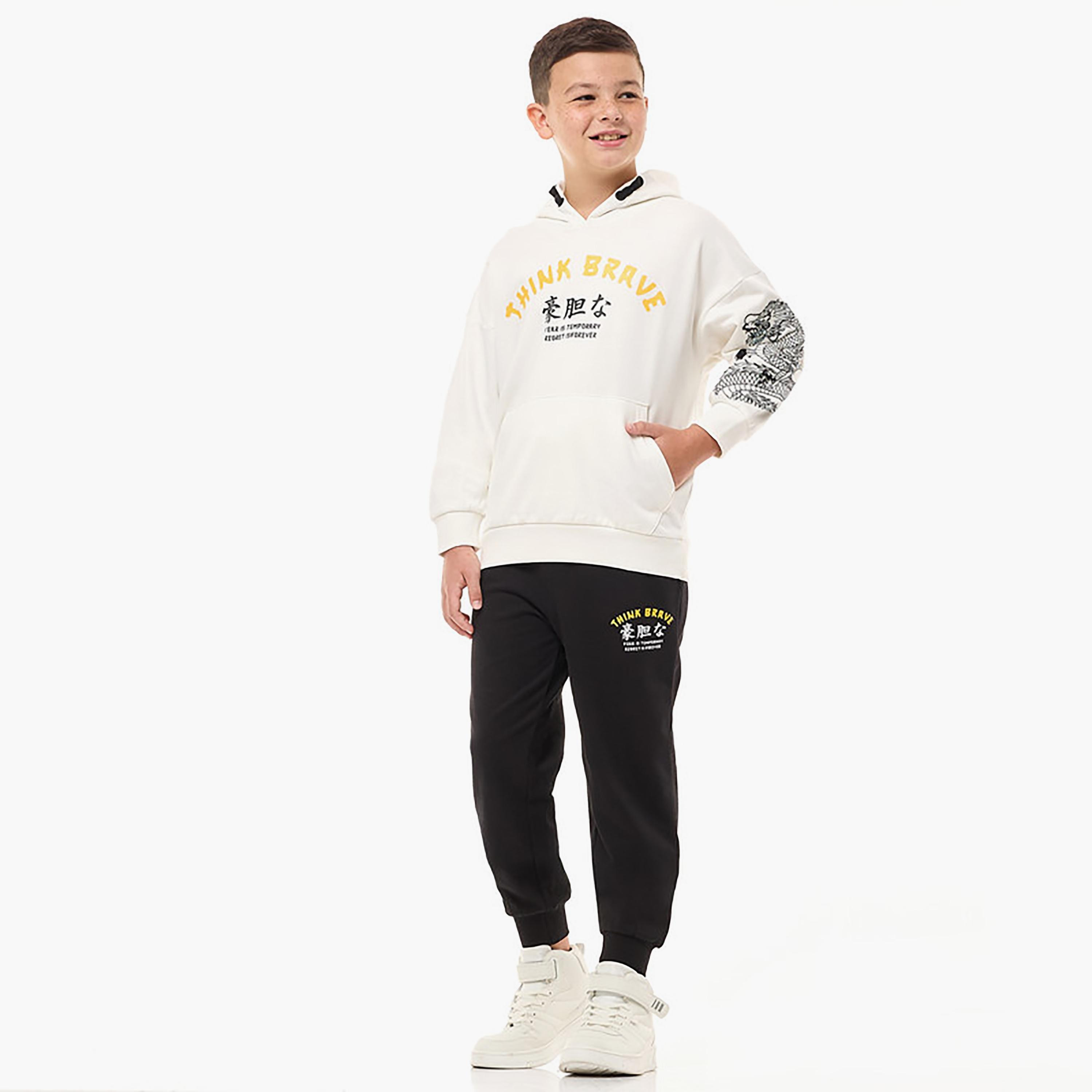 Victor and Jane 2-Piece Printed Long Sleeves Hoodie with Joggers-boys-clothing-setsandcoords-image-2