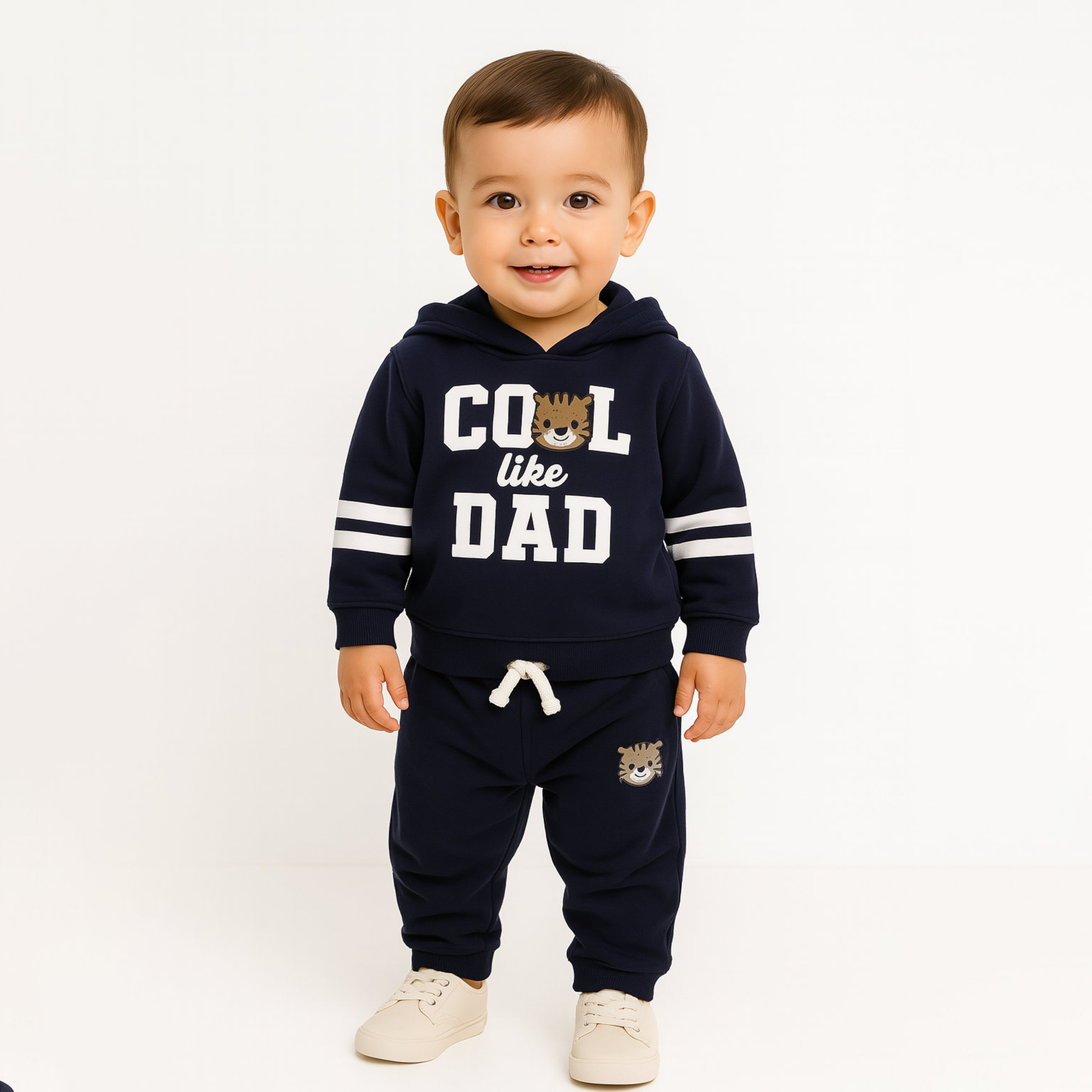 طقم من قطعتين هودي وبنطلون رياضي بطبعة كول لايك داد من فيكتور اند جين-boys-clothing-setsandcoords-image-1