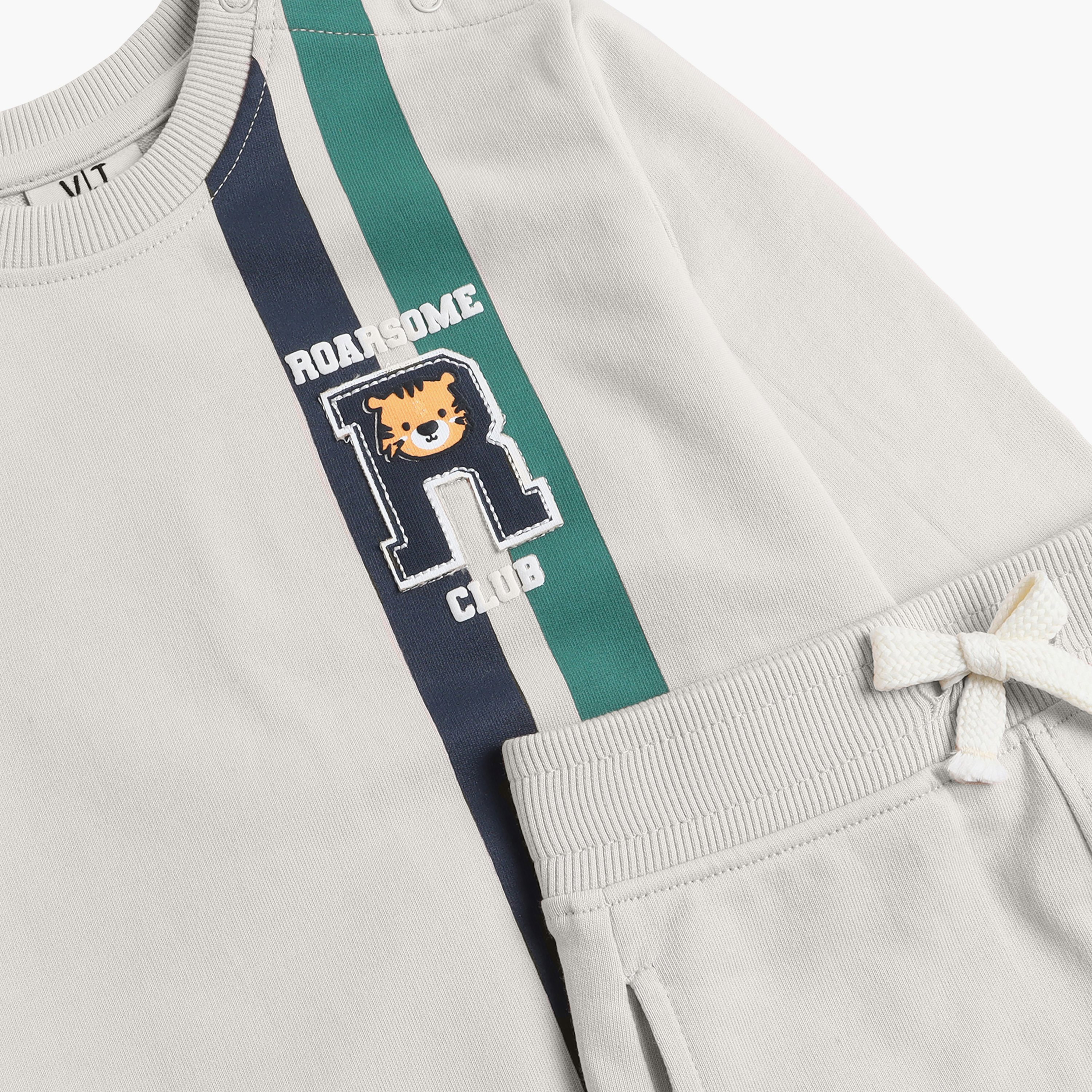 Victor and Jane 2-Piece Roarsome Club Printed Sweatshirt & Jogger Sets-boys-clothing-setsandcoords-image-6