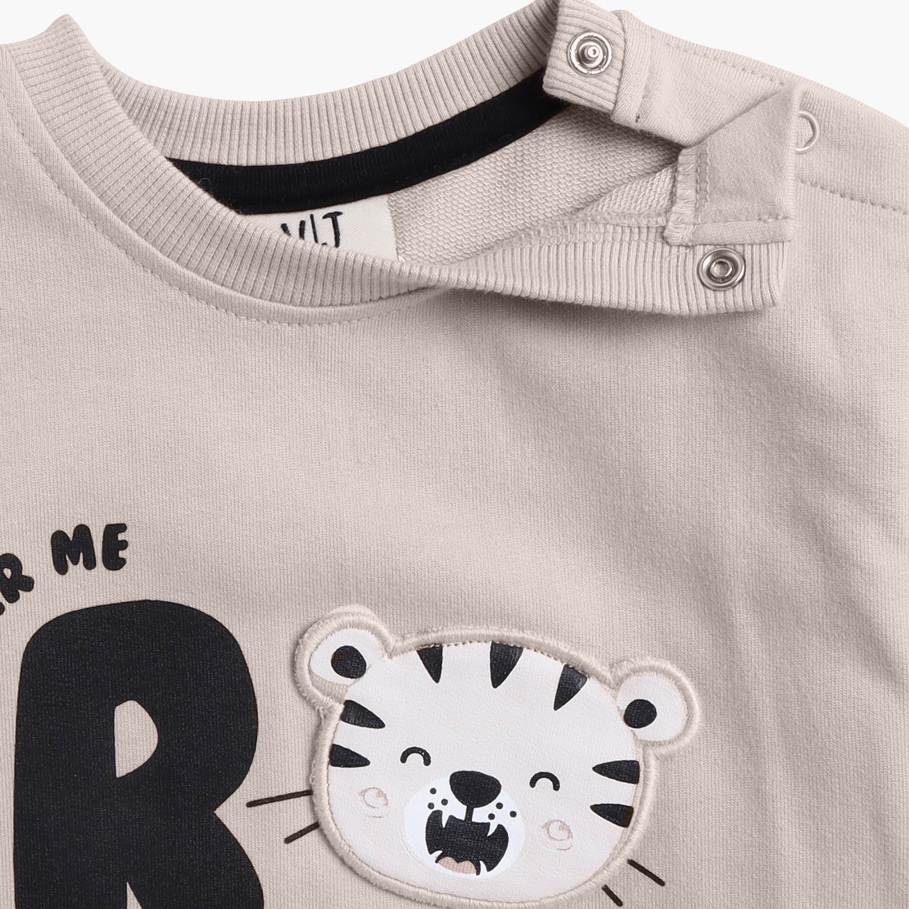 Victor and Jane 2-Piece Hear Me Roar Printed Sweatshirt & Jogger Sets-baby-boys-clothing-winterwear-setsandcoords-image-5