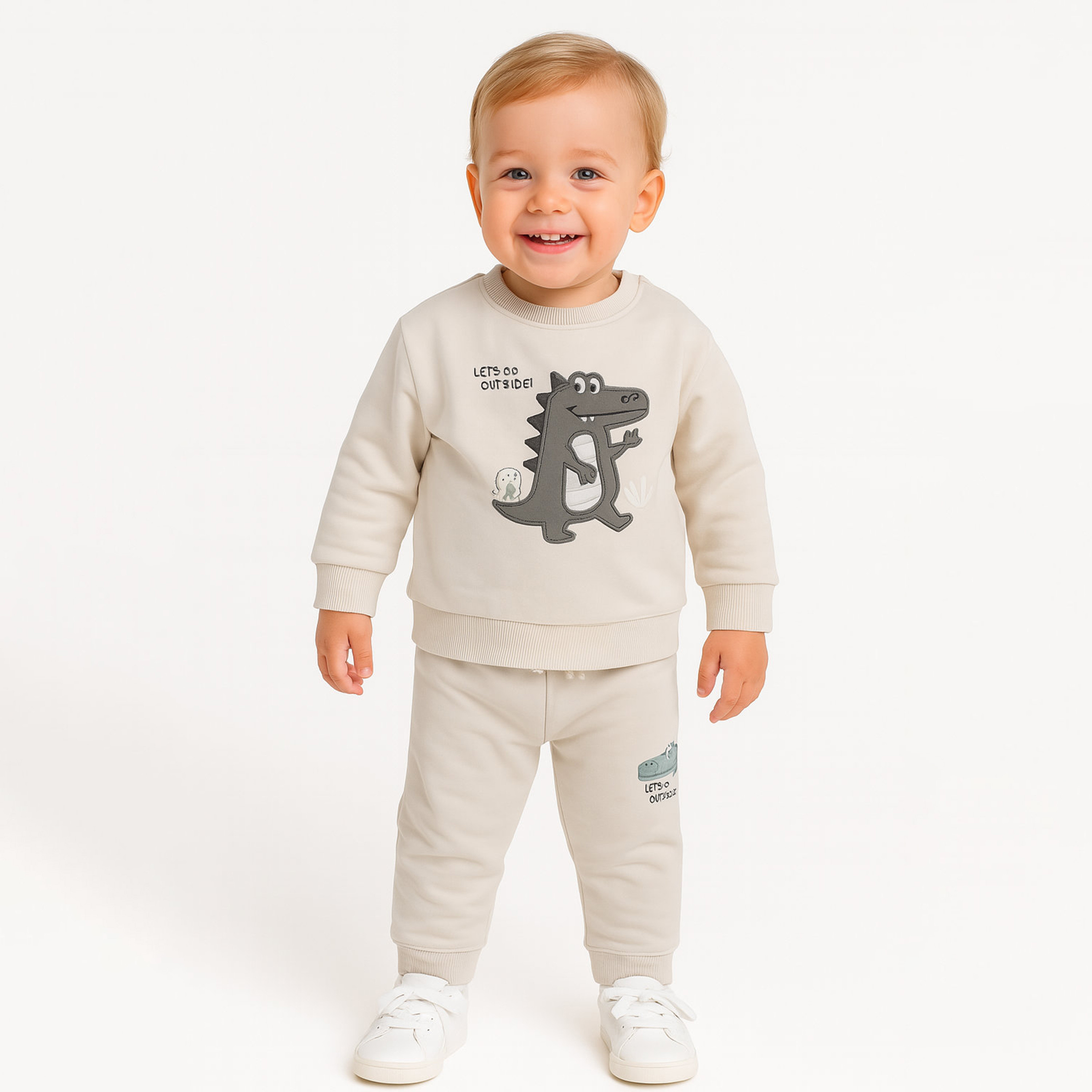 Victor and Jane 2-Piece Lets Go Outside Printed Sweatshirt & Jogger Sets-baby-boys-clothing-winterwear-setsandcoords-image-1
