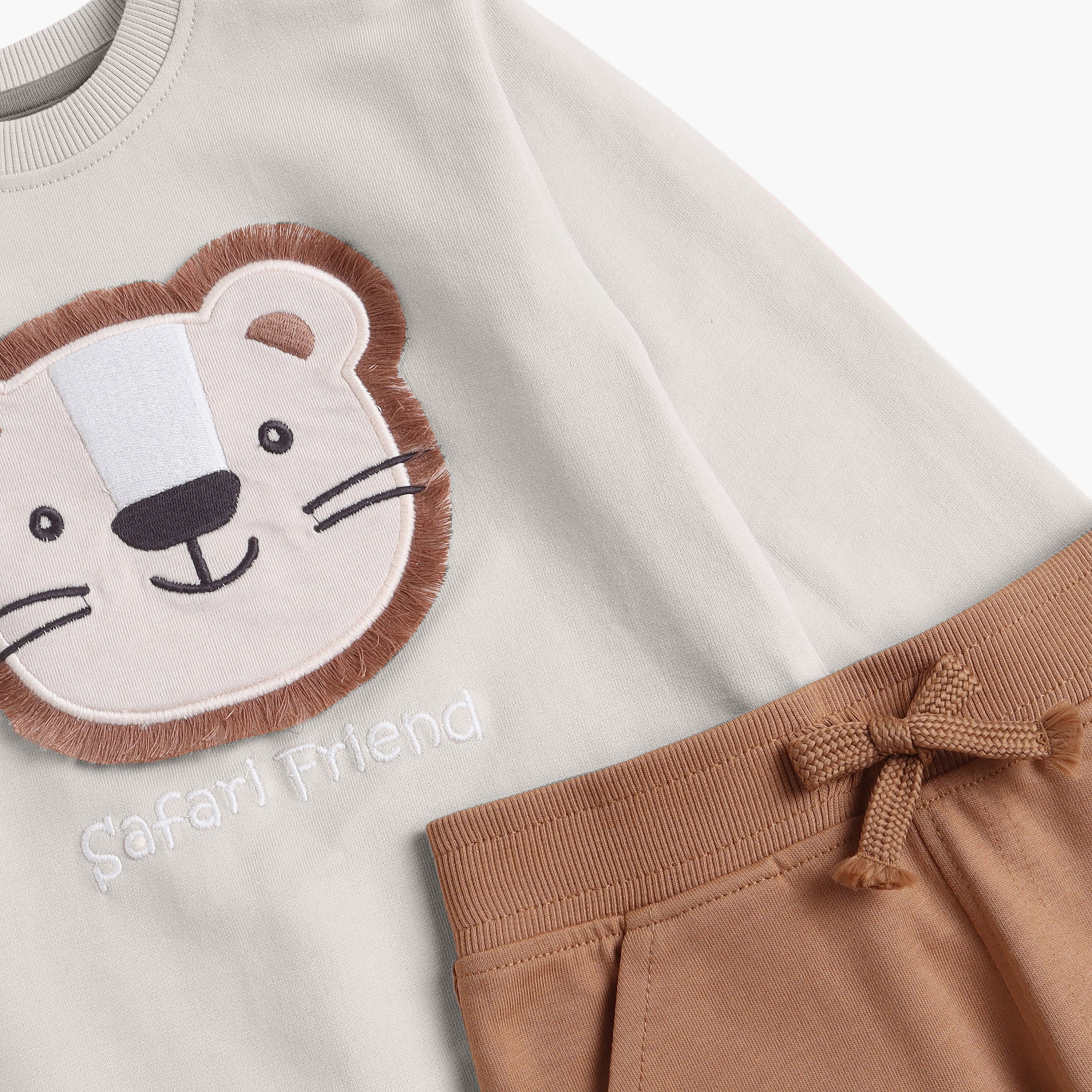 Victor and Jane 2-Piece Safari Friend Printed Sweatshirt & Jogger Sets-boys-clothing-setsandcoords-image-6