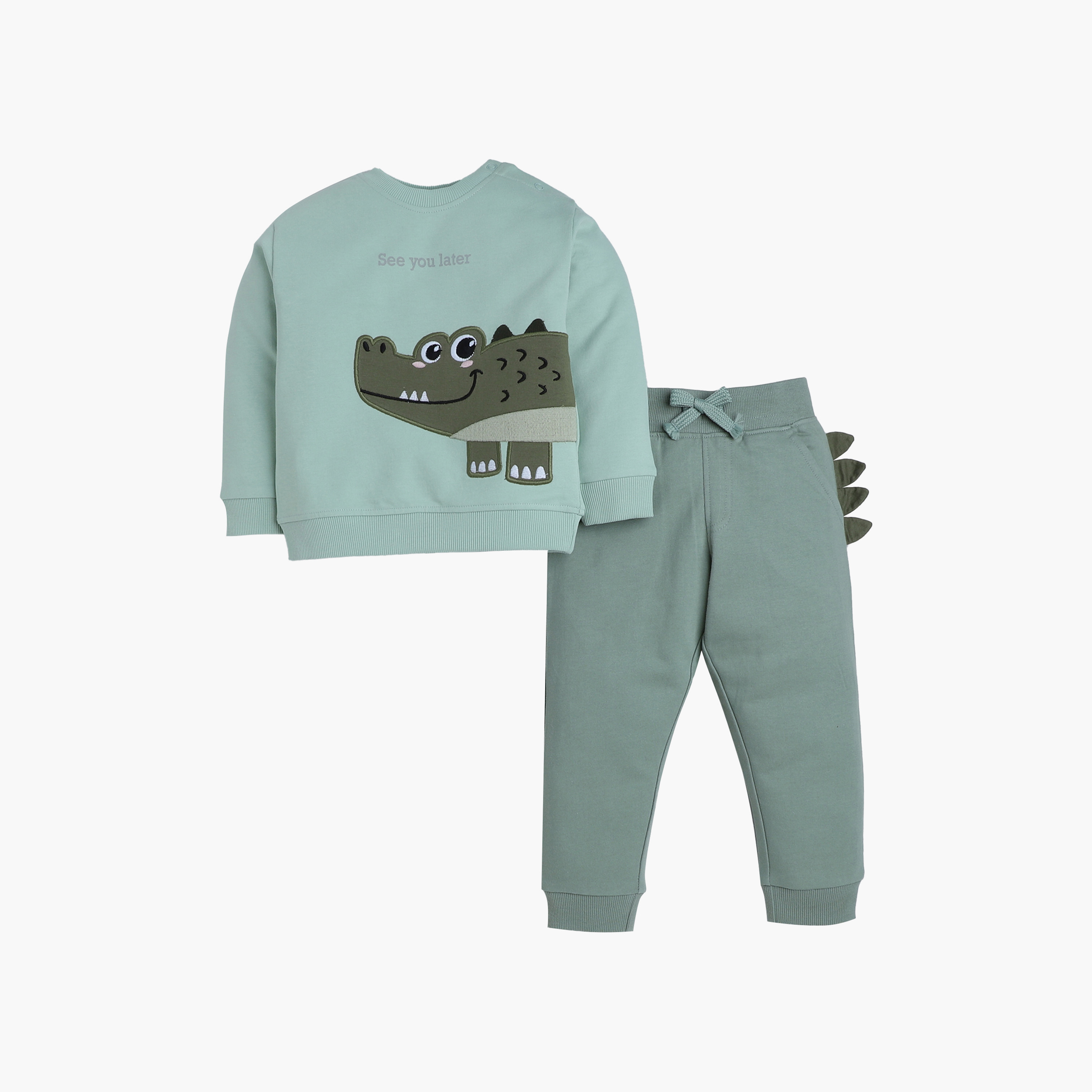 طقم من قطعتين سويت شيرت وبنطلون رياضي بطبعة سي يو ليتر من فيكتور اند جين-boys-clothing-setsandcoords-image-2