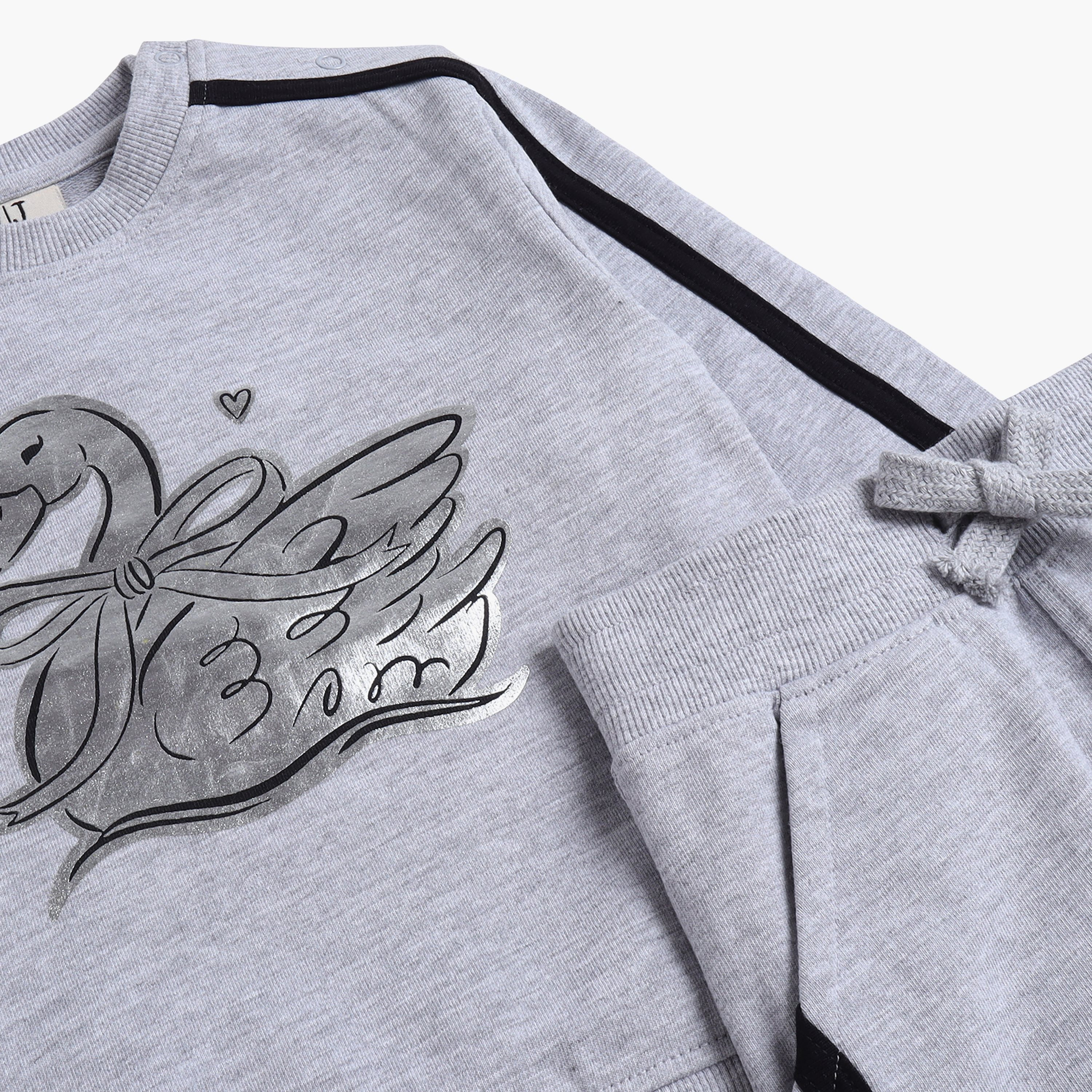 Victor and Jane 2-Piece Swan Embroidered Printed Sweatshirt & Jogger Sets-girls-clothing-winterwear-setsandcoords-image-5