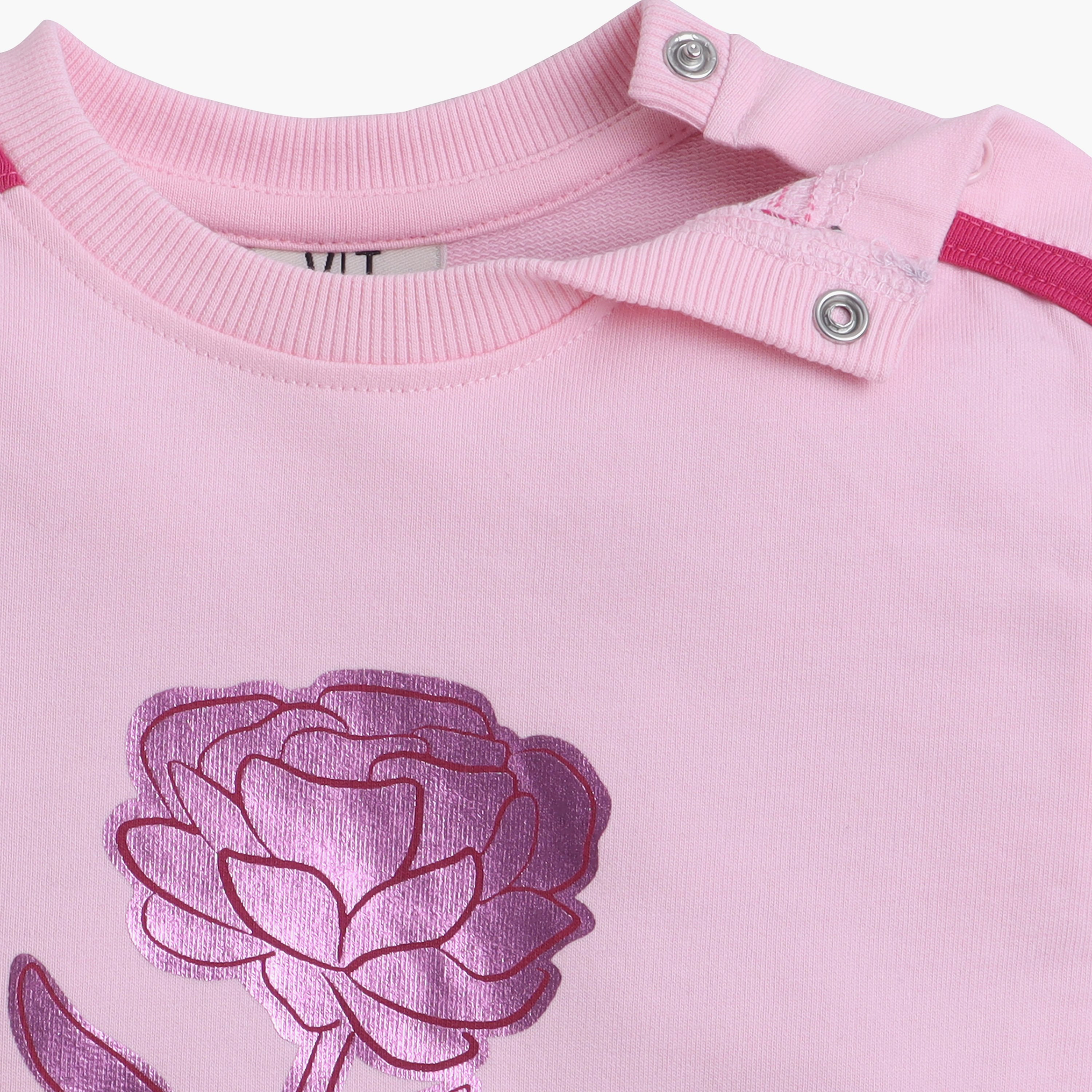 Victor and Jane 2-Piece Rose Applique Printed Sweatshirt & Jogger Sets-baby-girls-clothing-setsandcoords-image-6