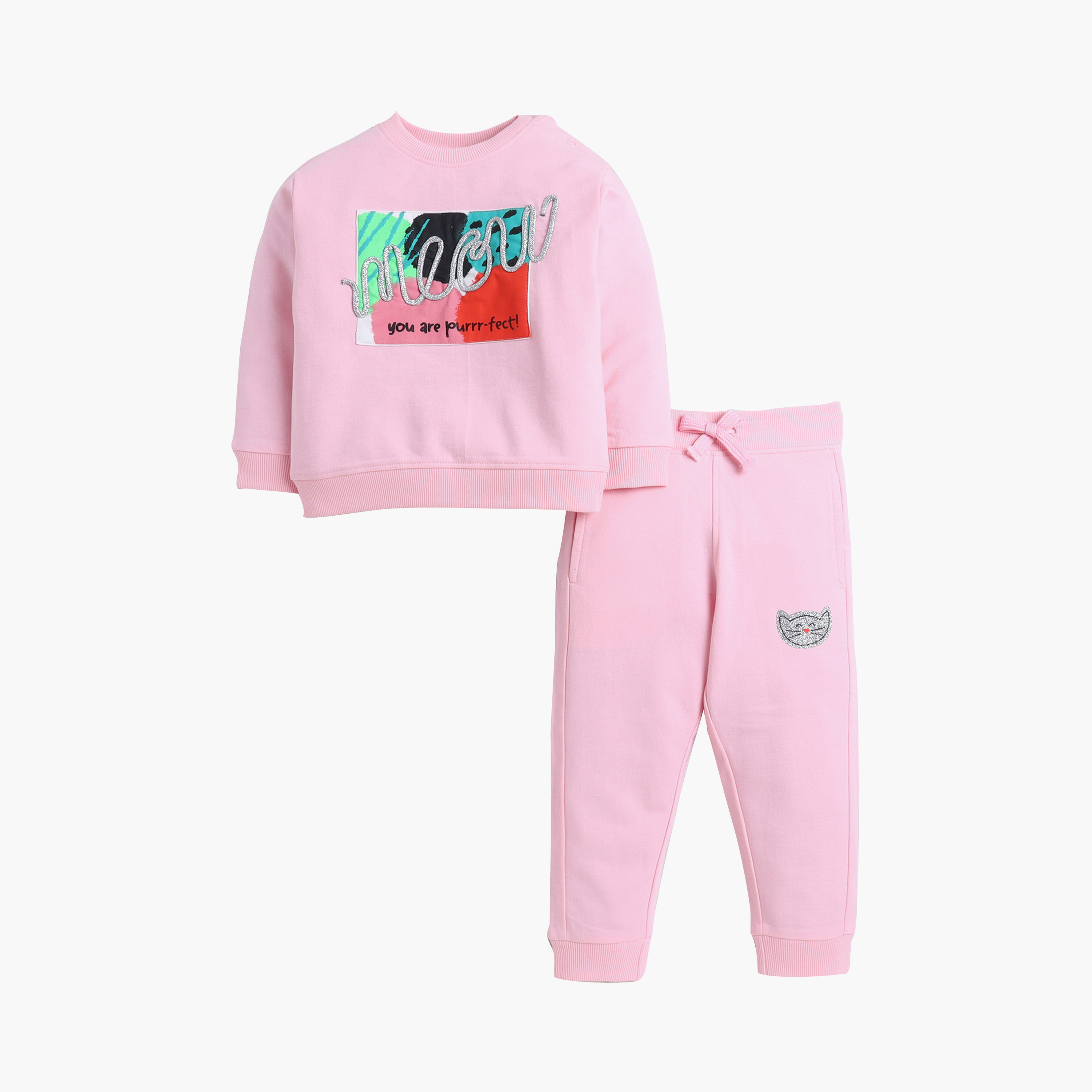 Victor and Jane 2-Piece Wild Graphic Printed Sweatshirt & Jogger Sets-girls-clothing-winterwear-setsandcoords-image-2