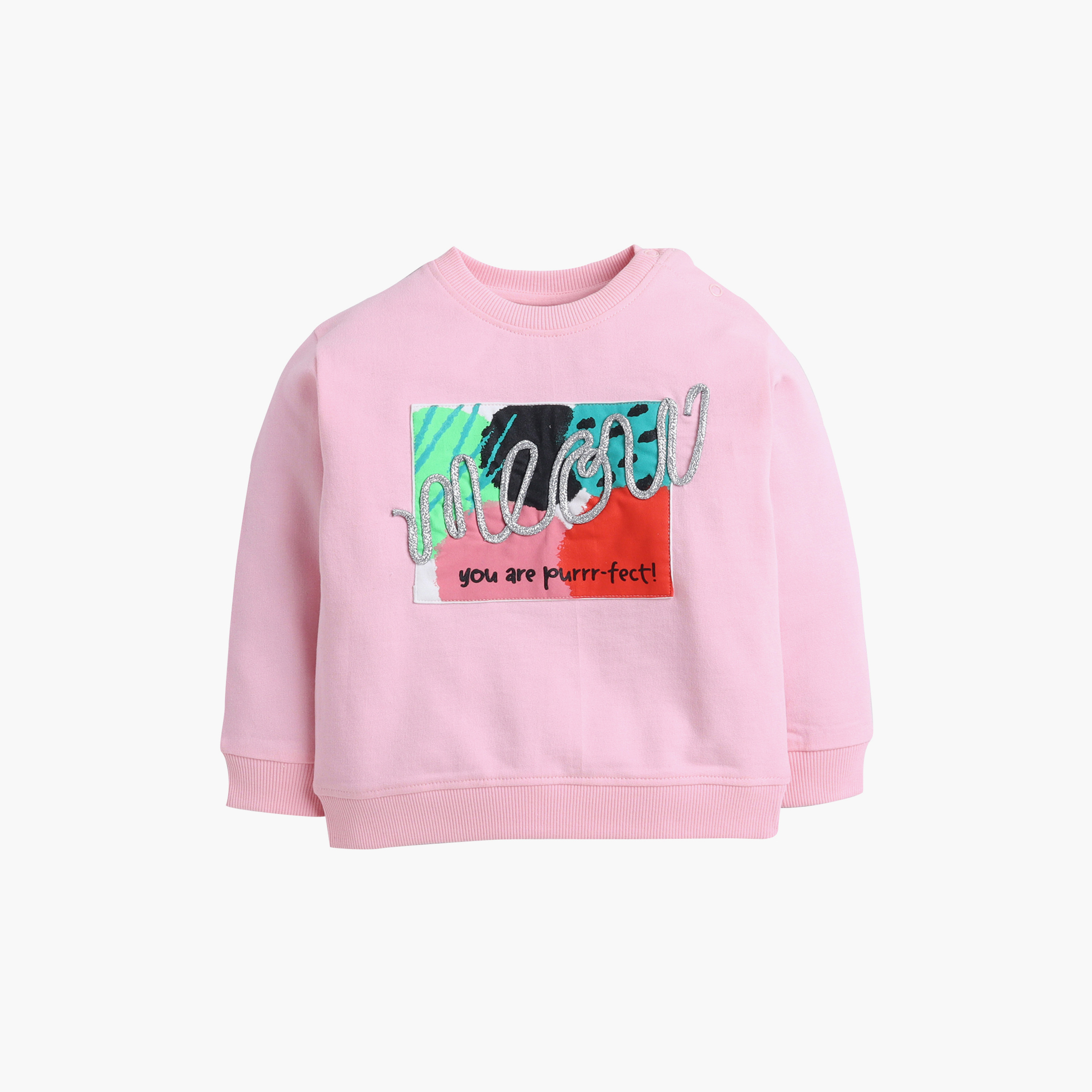 طقم من قطعتين سويت شيرت وبنطلون رياضي بطبعة جرافيك وايلد من فيكتور اند جين-girls-clothing-winterwear-setsandcoords-image-3