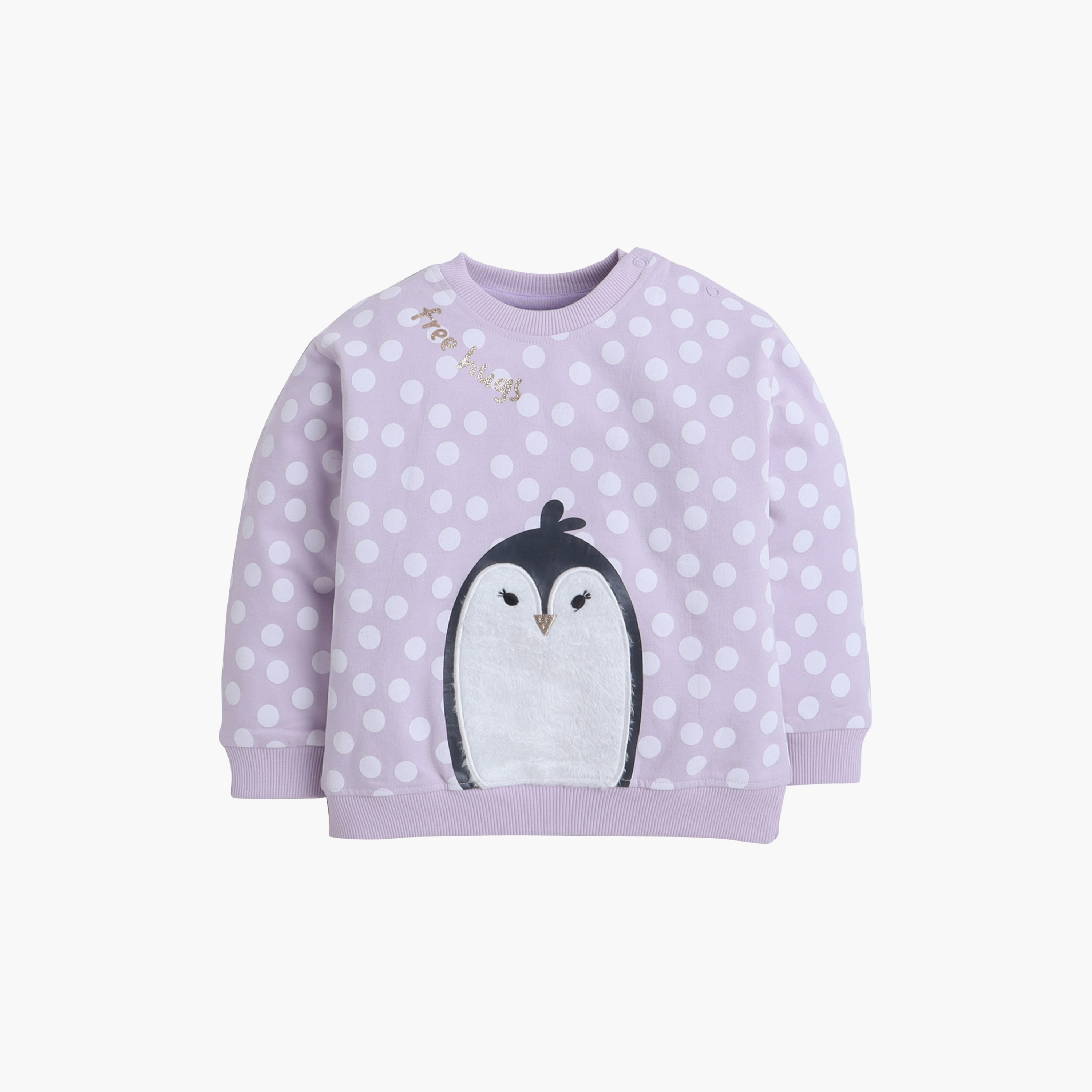 Victor and Jane 2-Piece Penguin Applique Printed Sweatshirt & Jogger Sets-girls-clothing-winterwear-setsandcoords-image-3