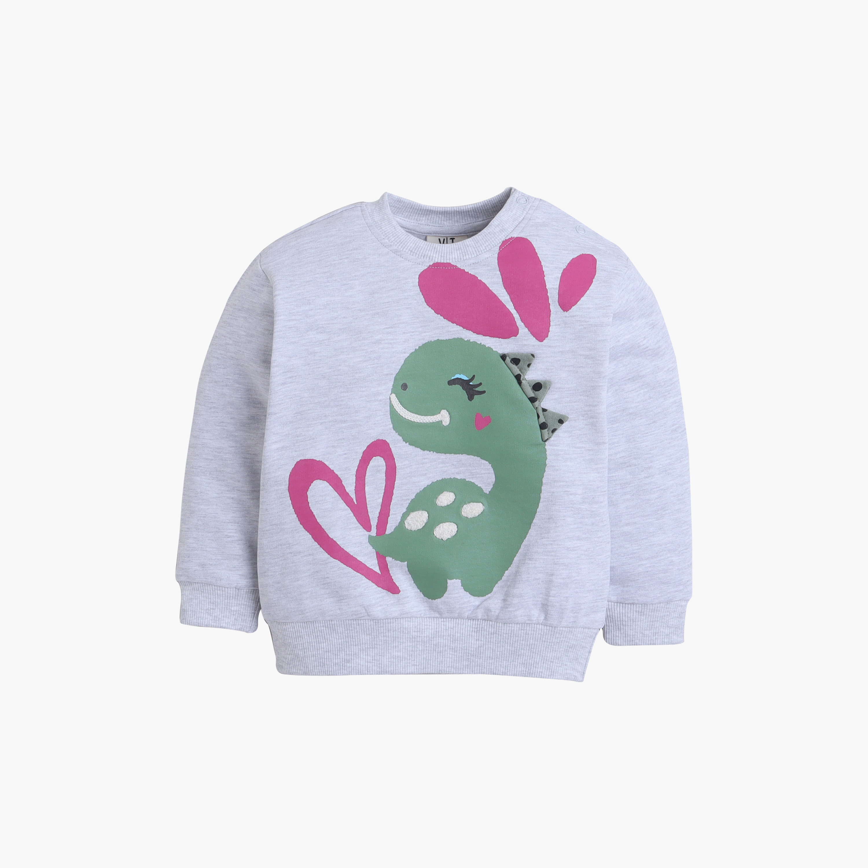 Victor and Jane 2-Piece Dino & Heart Printed Sweatshirt & Jogger Sets-girls-clothing-winterwear-setsandcoords-image-3