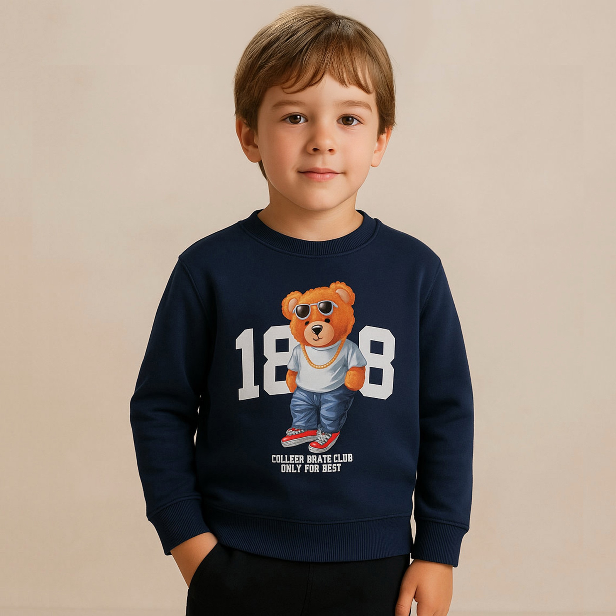 سويت شيرت بطبعة كول بير 1888 من فيكتور اند جين-boys-clothing-sweatshirts-image-1