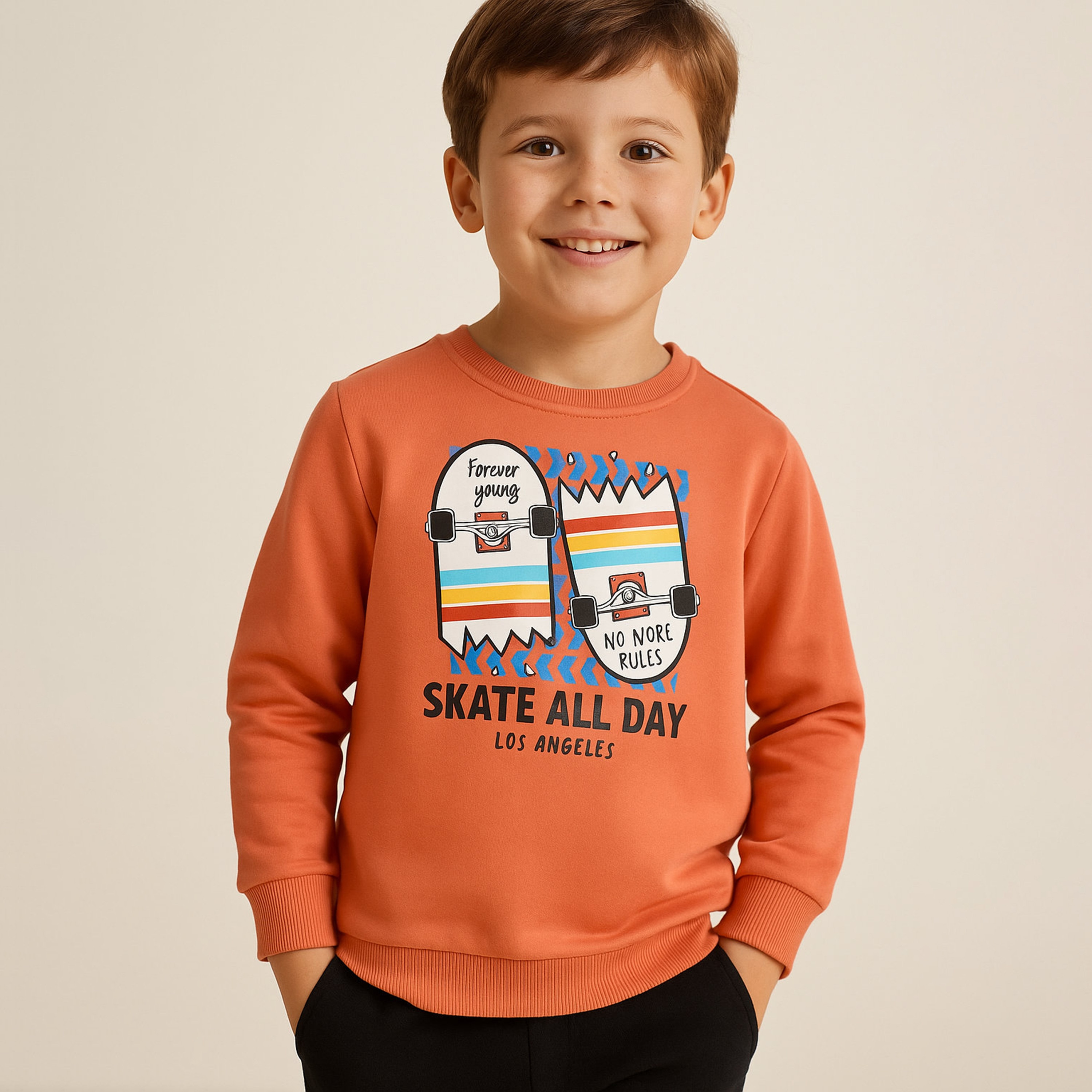 Victor and Jane Skate All Day Printed Sweatshirt-boys-clothing-sweatshirts-image-2