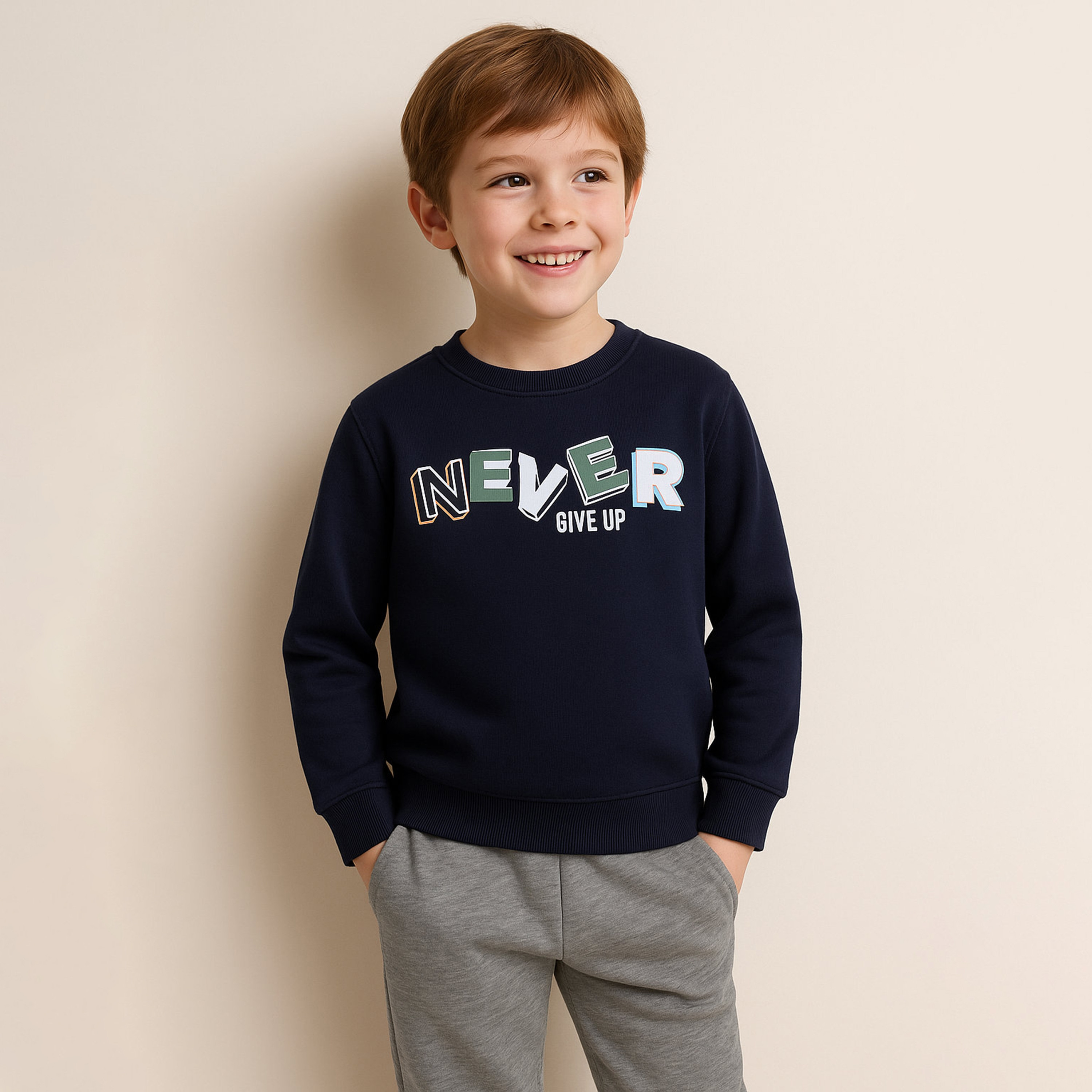 Victor and Jane Never Give Up Printed Sweatshirt-boys-clothing-sweatshirts-image-2