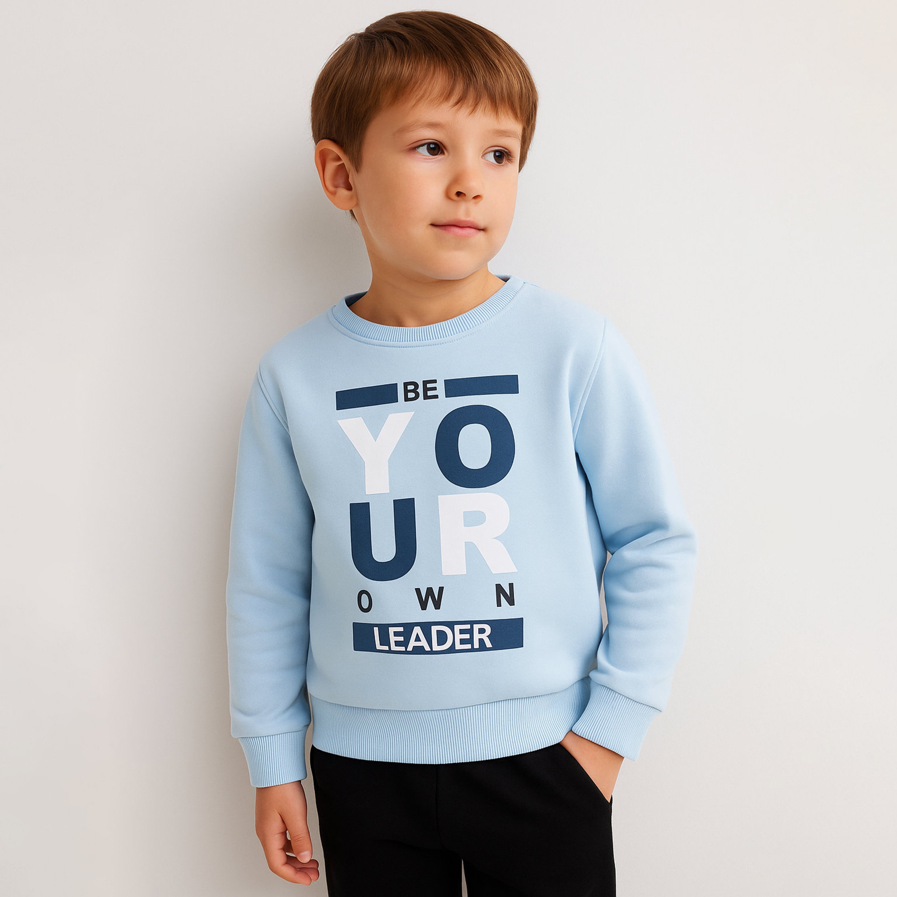 Victor and Jane Be Your Own Leader Printed Sweatshirt-boys-clothing-sweatshirts-image-2