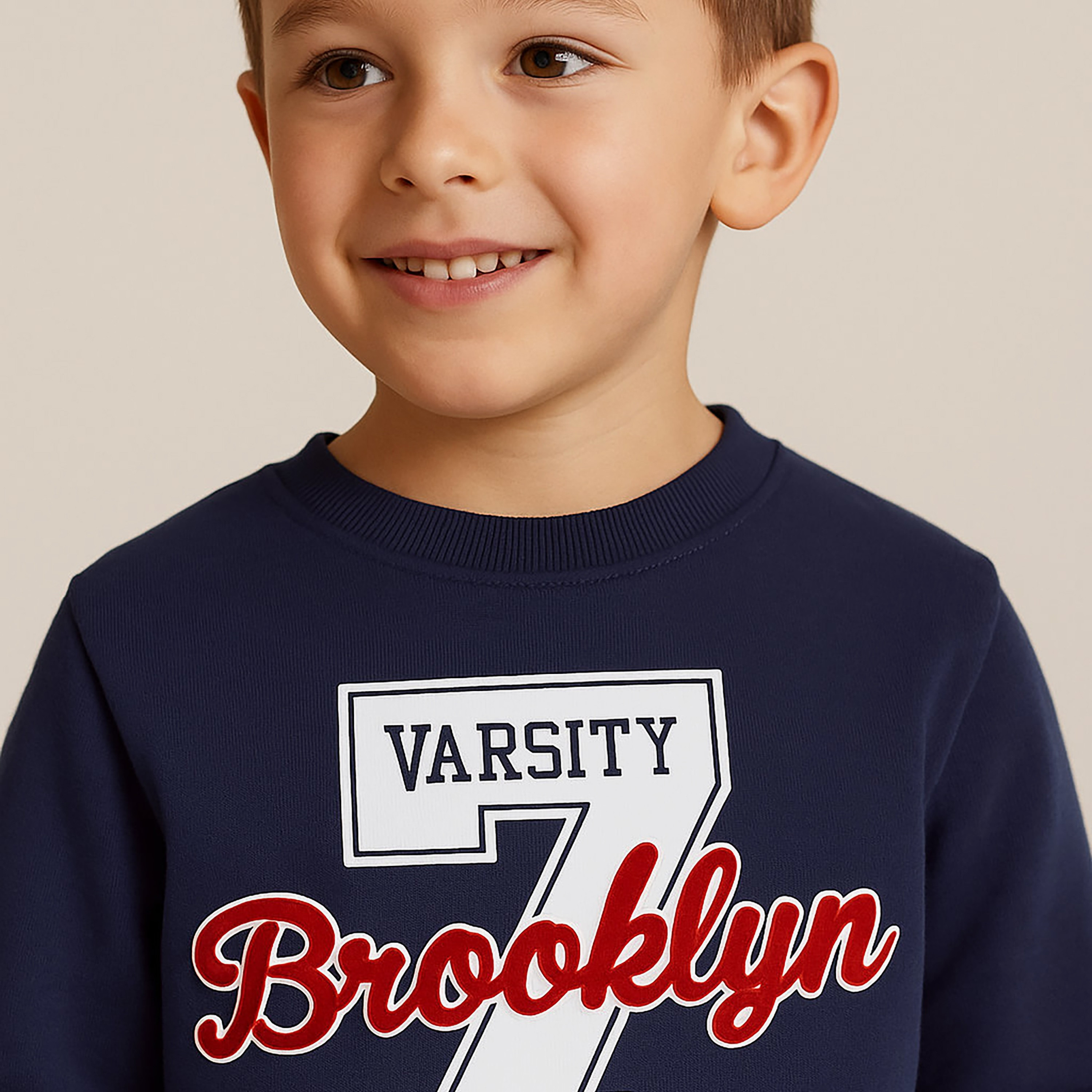 سويت شيرت بطبعة بروكلين 7 من فيكتور اند جين-boys-clothing-sweatshirts-image-3