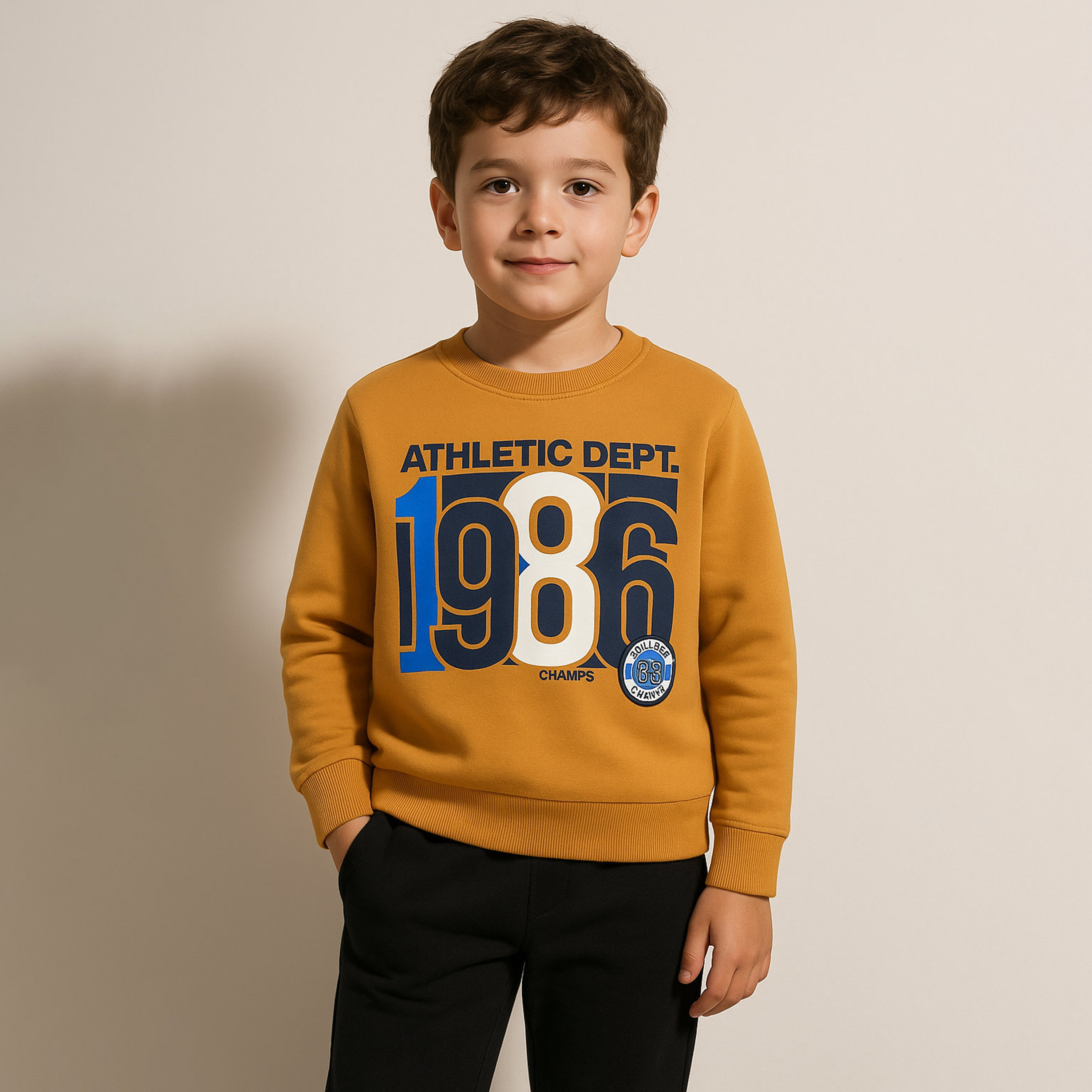 سويت شيرت بطبعة أثلتيك ديبت 1986 من فيكتور اند جين-boys-clothing-sweatshirts-image-2