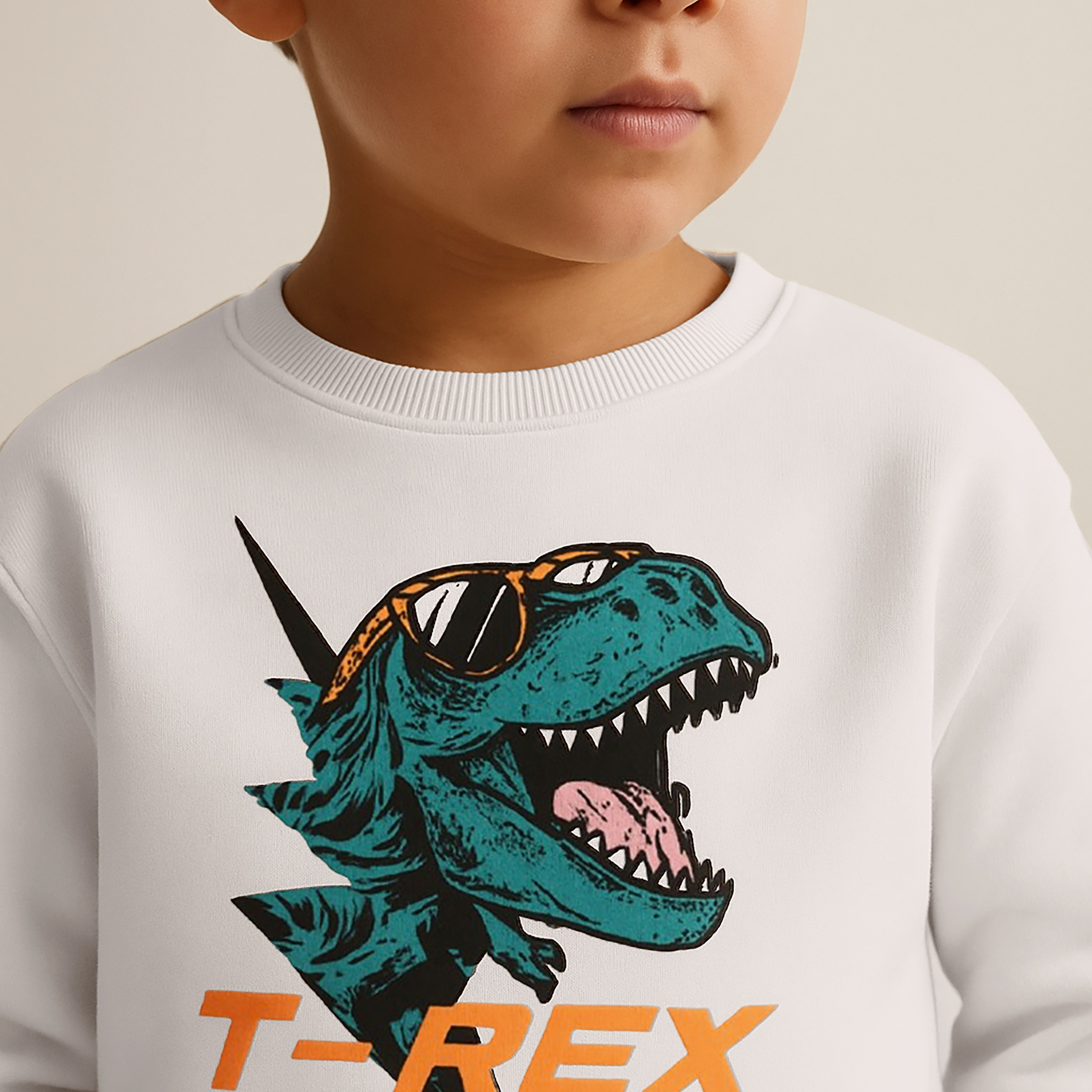 Victor and Jane T-REX Adventure Printed Sweatshirt-boys-clothing-sweatshirts-image-4