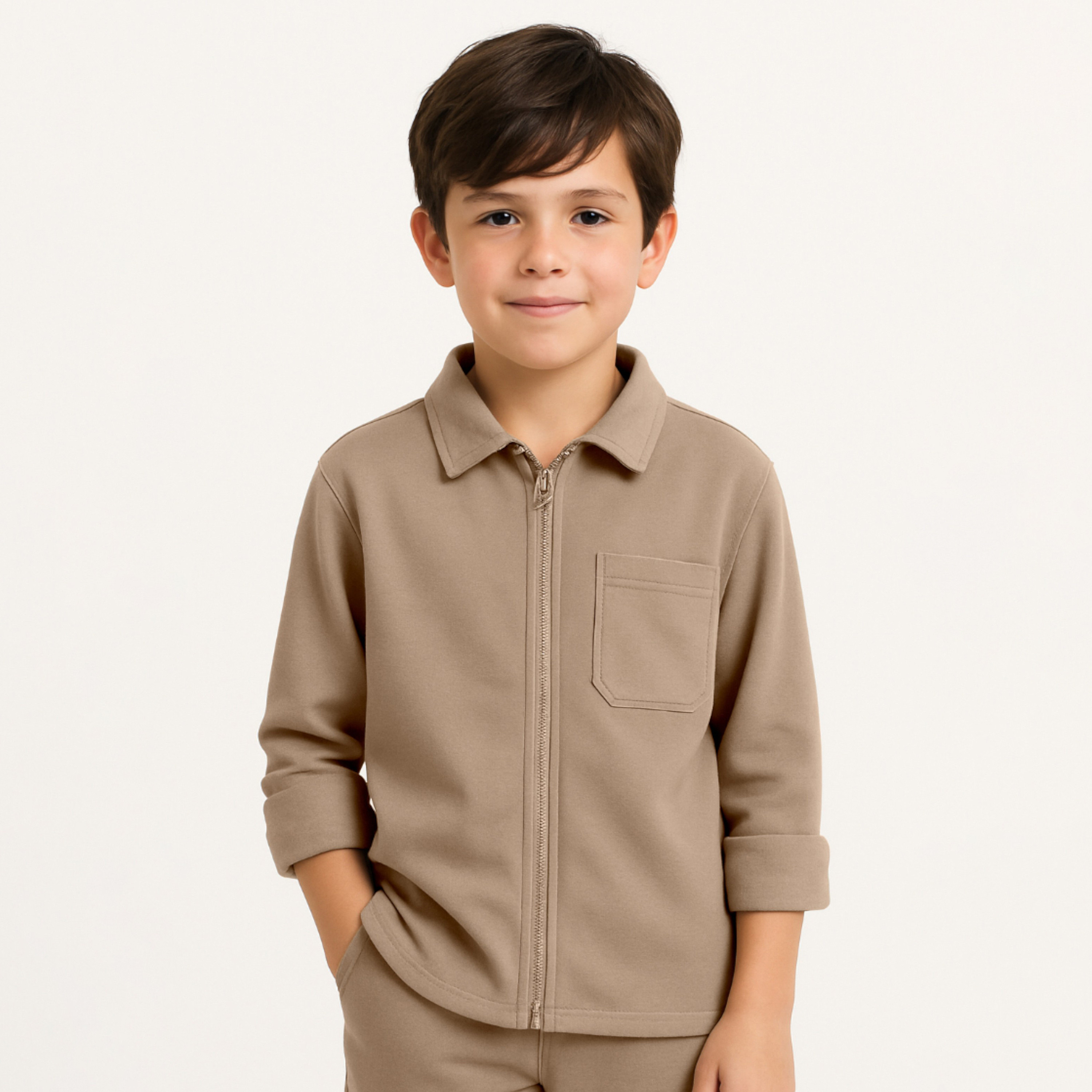 طقم من قطعتين سويت شيرت سادة مع بنطلون من فيكتور اند جين-baby-boys-clothing-winterwear-setsandcoords-image-3