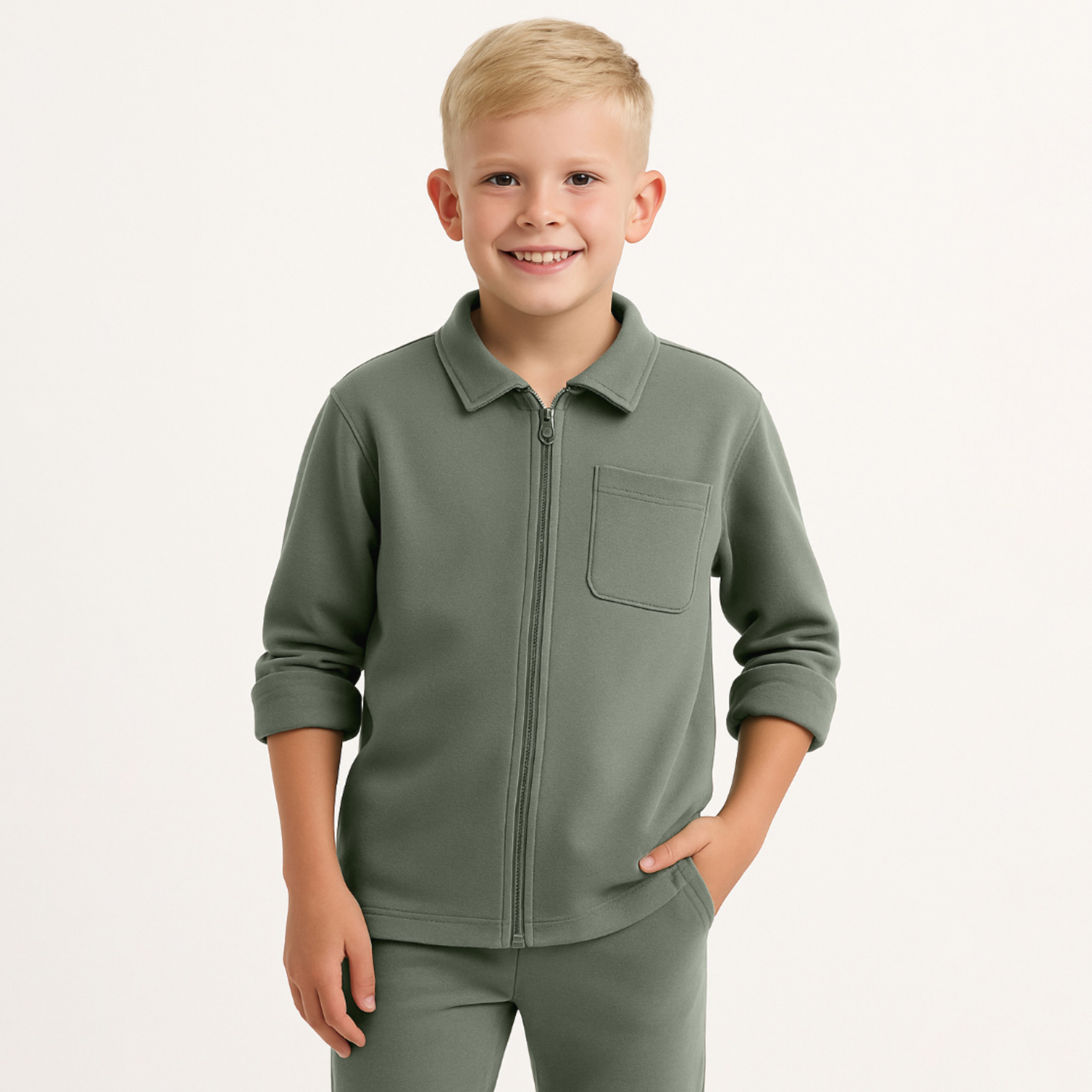 طقم من قطعتين سويت شيرت سادة مع بنطلون من فيكتور اند جين-baby-boys-clothing-winterwear-setsandcoords-image-4