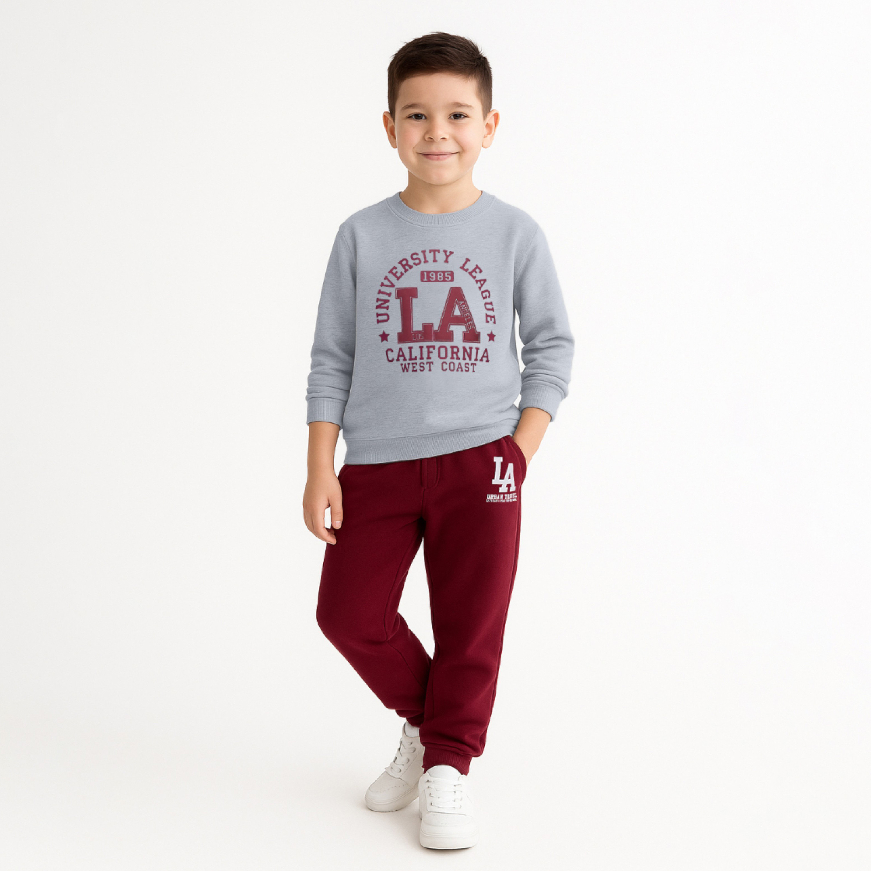 Victor and Jane 2-Piece Texas 98 Zip-Neck Printed Sweatshirt & Jogger Sets-baby-boys-clothing-winterwear-setsandcoords-image-1