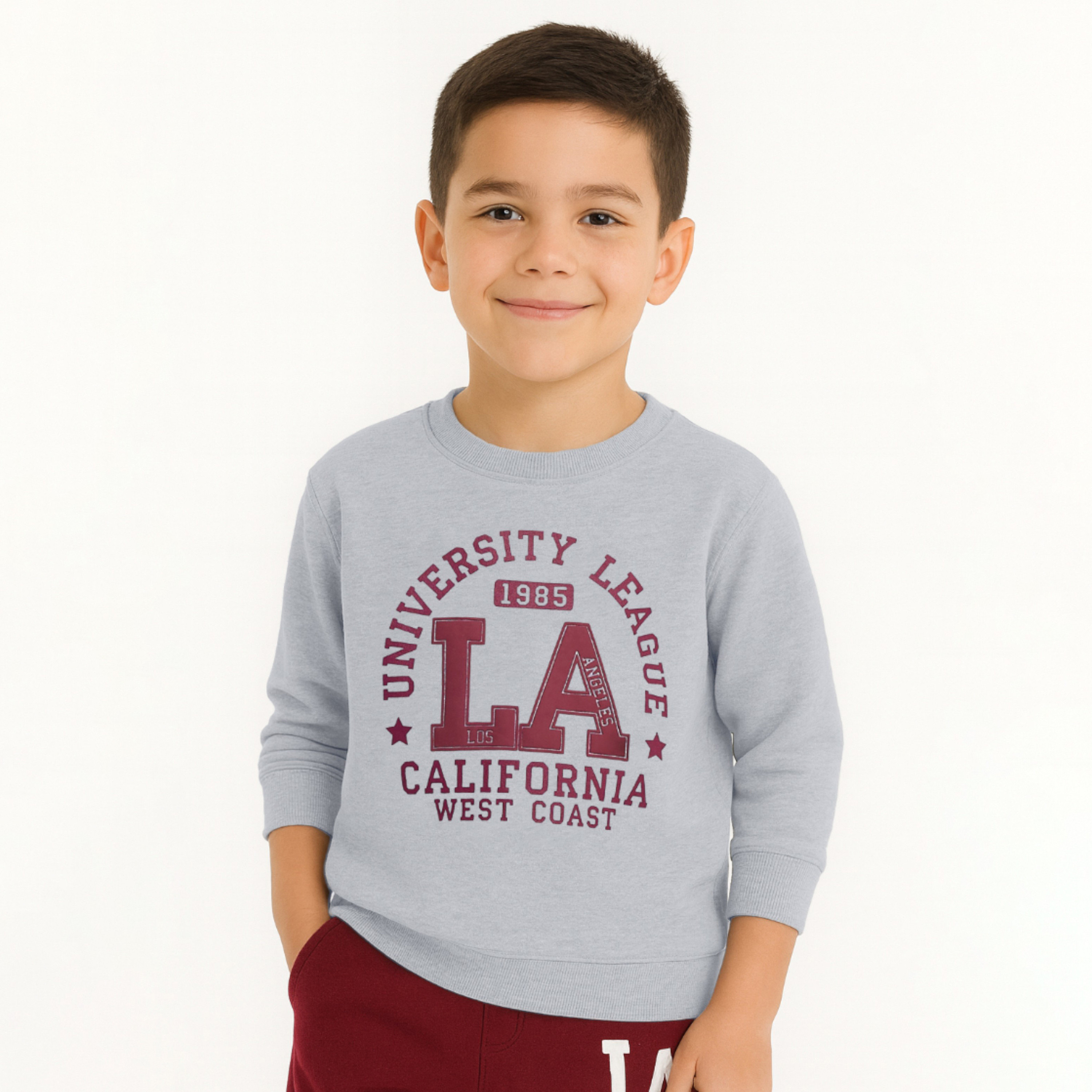 طقم من قطعتين سويت شيرت بطبعة تكساس 98 بسحاب عند الرقبة وبنطلون رياضي من فيكتور اند جين-boys-clothing-setsandcoords-image-4