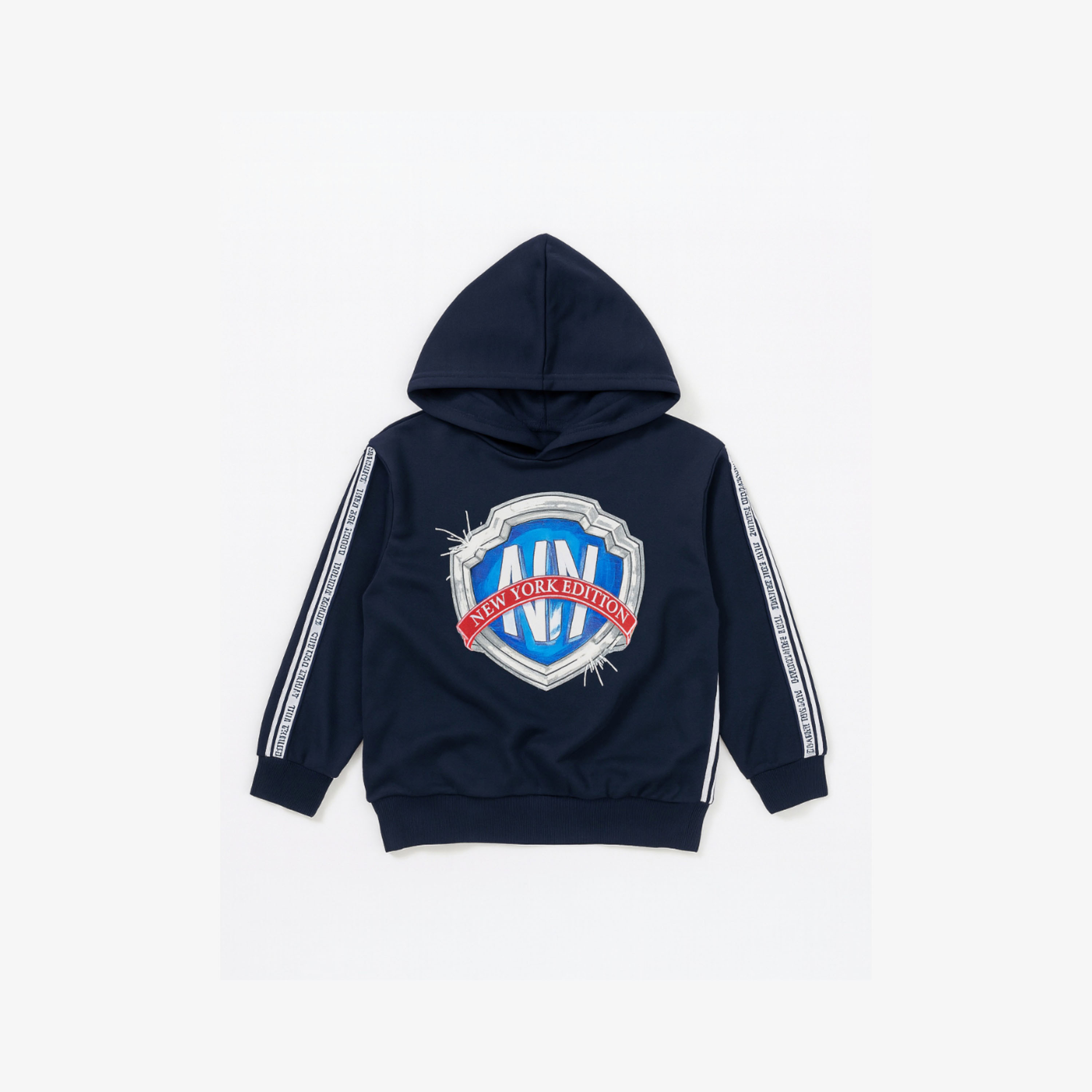 طقم من قطعتين هودي بطبعة شعار وبنطلون رياضي من فيكتور اند جين-boys-clothing-setsandcoords-image-6