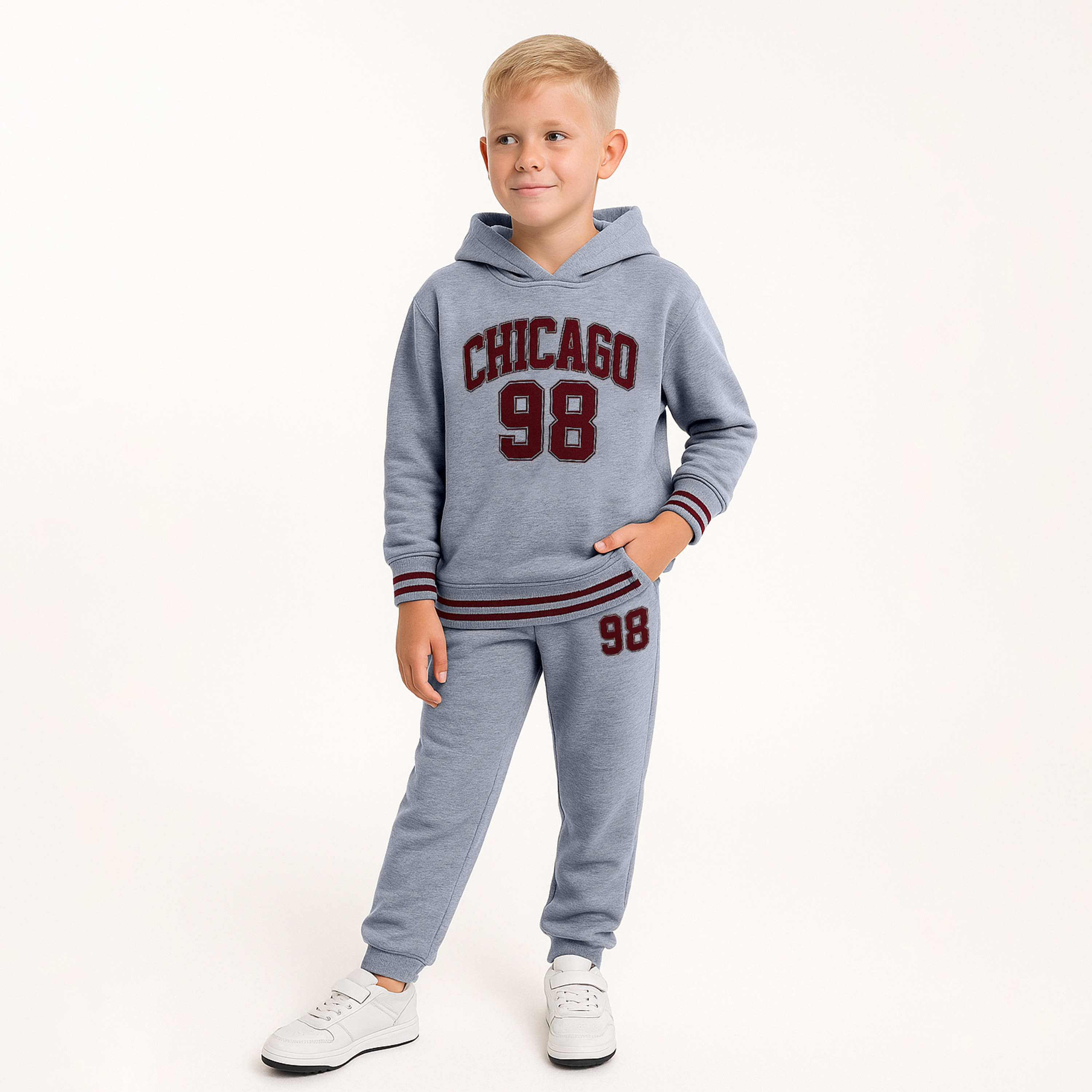 Victor and Jane 2-Piece Chicago 98 Printed Hoodie & Jogger Sets-boys-clothing-setsandcoords-image-1
