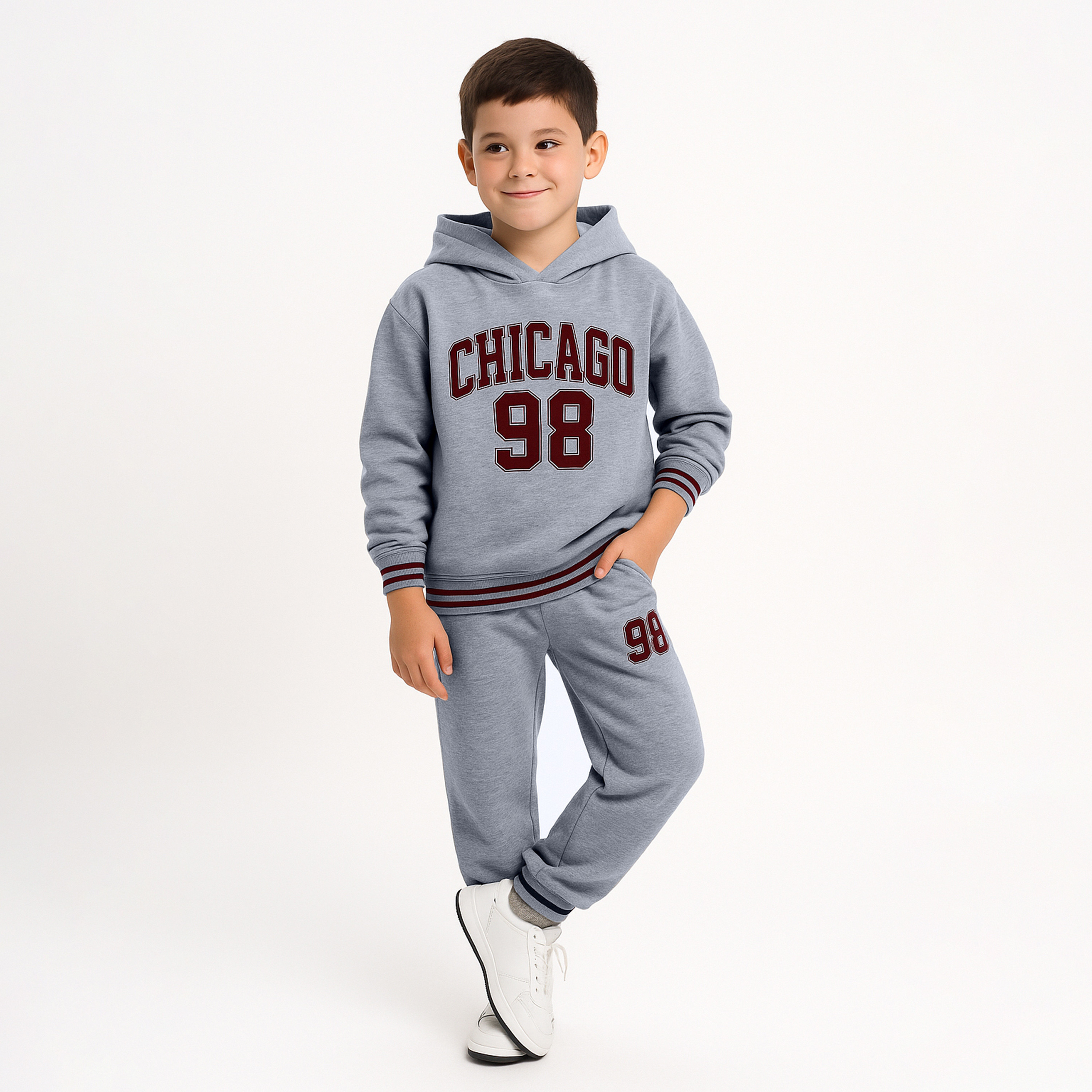 Victor and Jane 2-Piece Chicago 98 Printed Hoodie & Jogger Sets-boys-clothing-setsandcoords-image-3