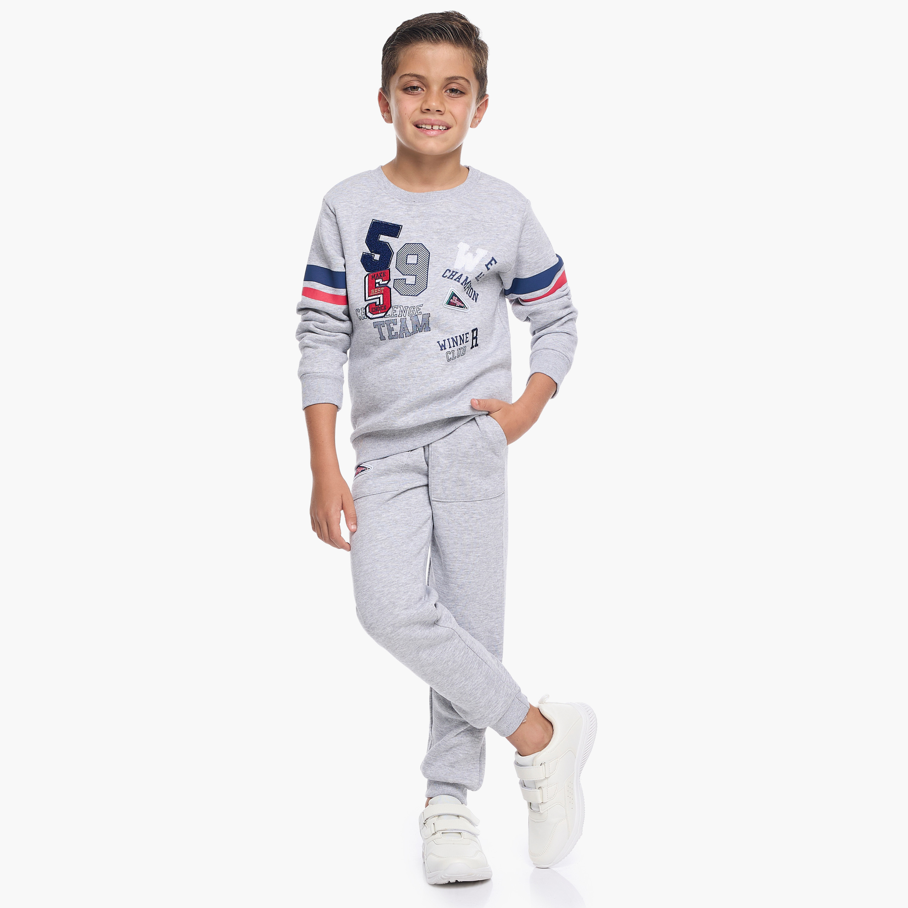 Victor and Jane 2-Piece Printed Sweatshirt & Jogger Sets-baby-boys-clothing-winterwear-setsandcoords-image-1
