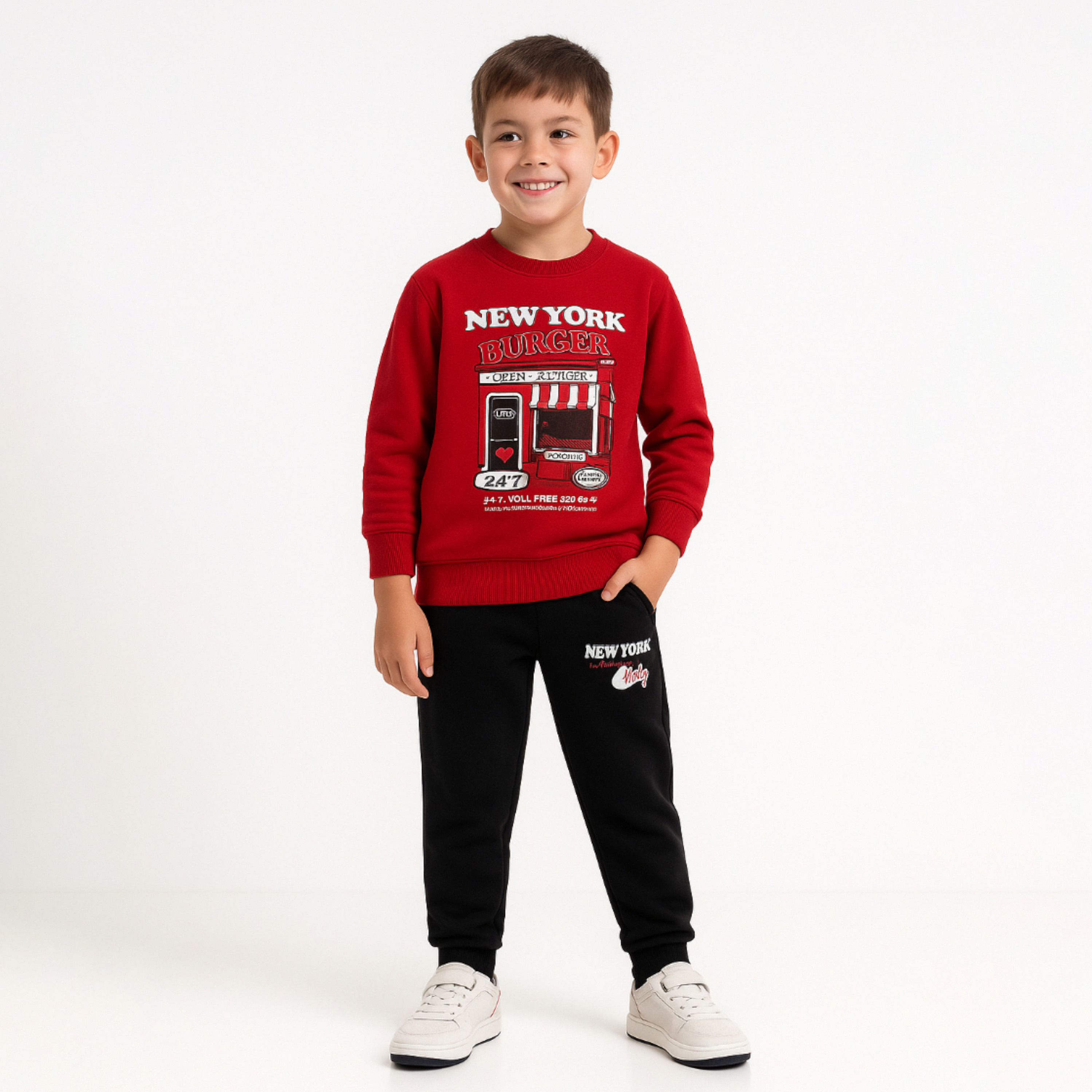 Victor and Jane 2-Piece Trendy Winter Printed Sweatshirt & Jogger Sets-boys-clothing-setsandcoords-image-1